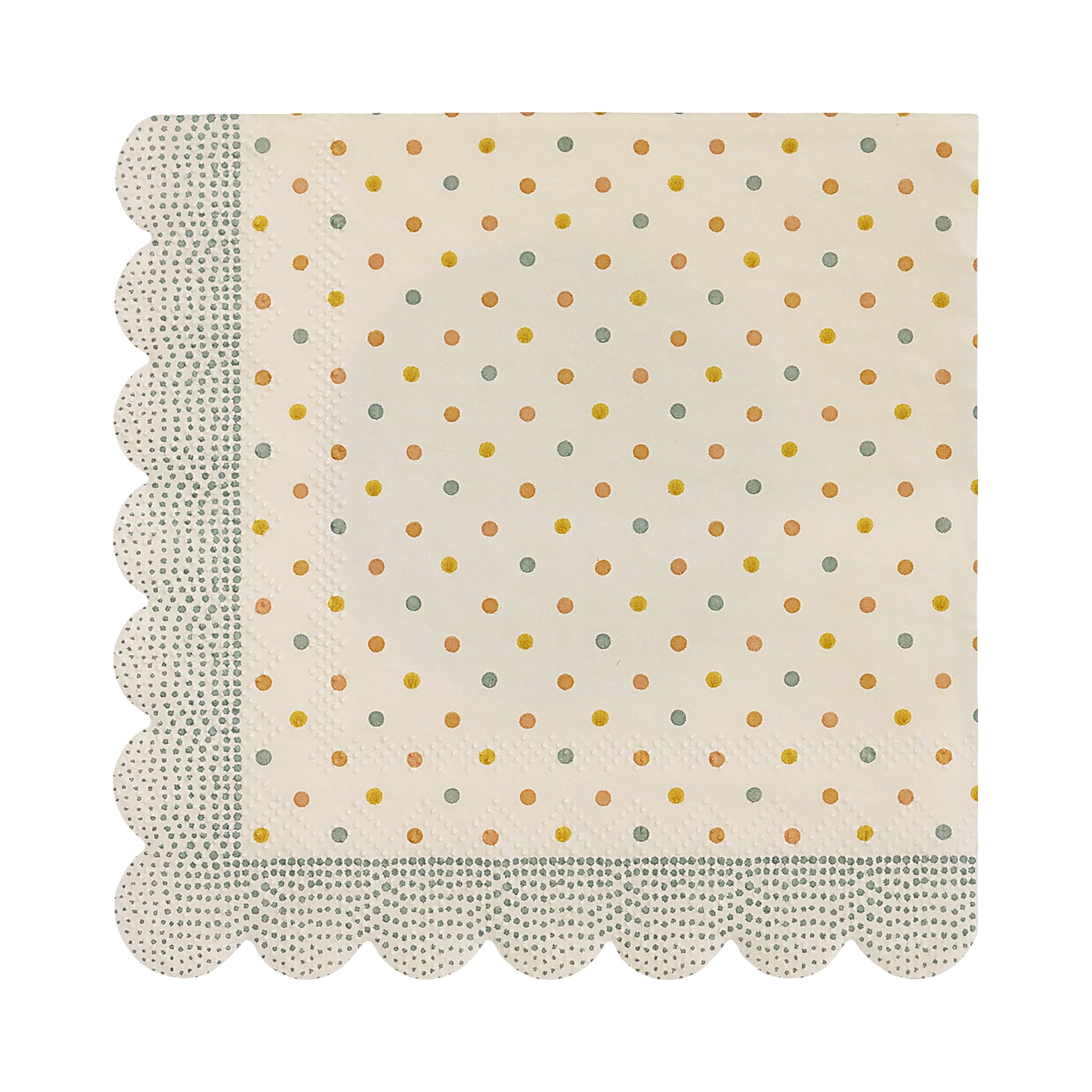 Napkins for Easter, colored polka dots
