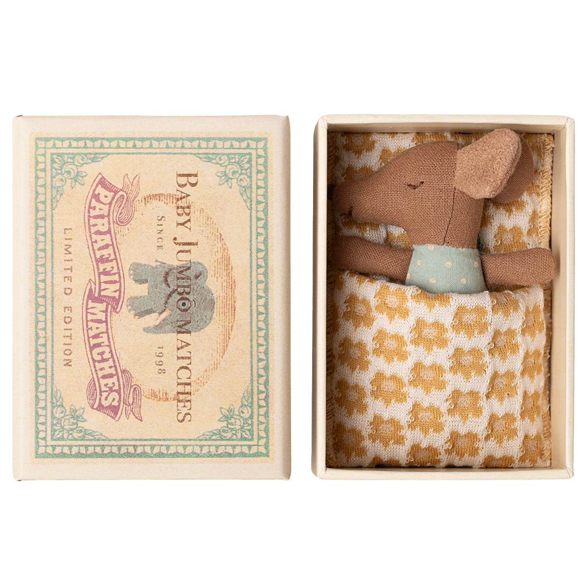 Sleepy wakey baby mouse in matchbox - Blu