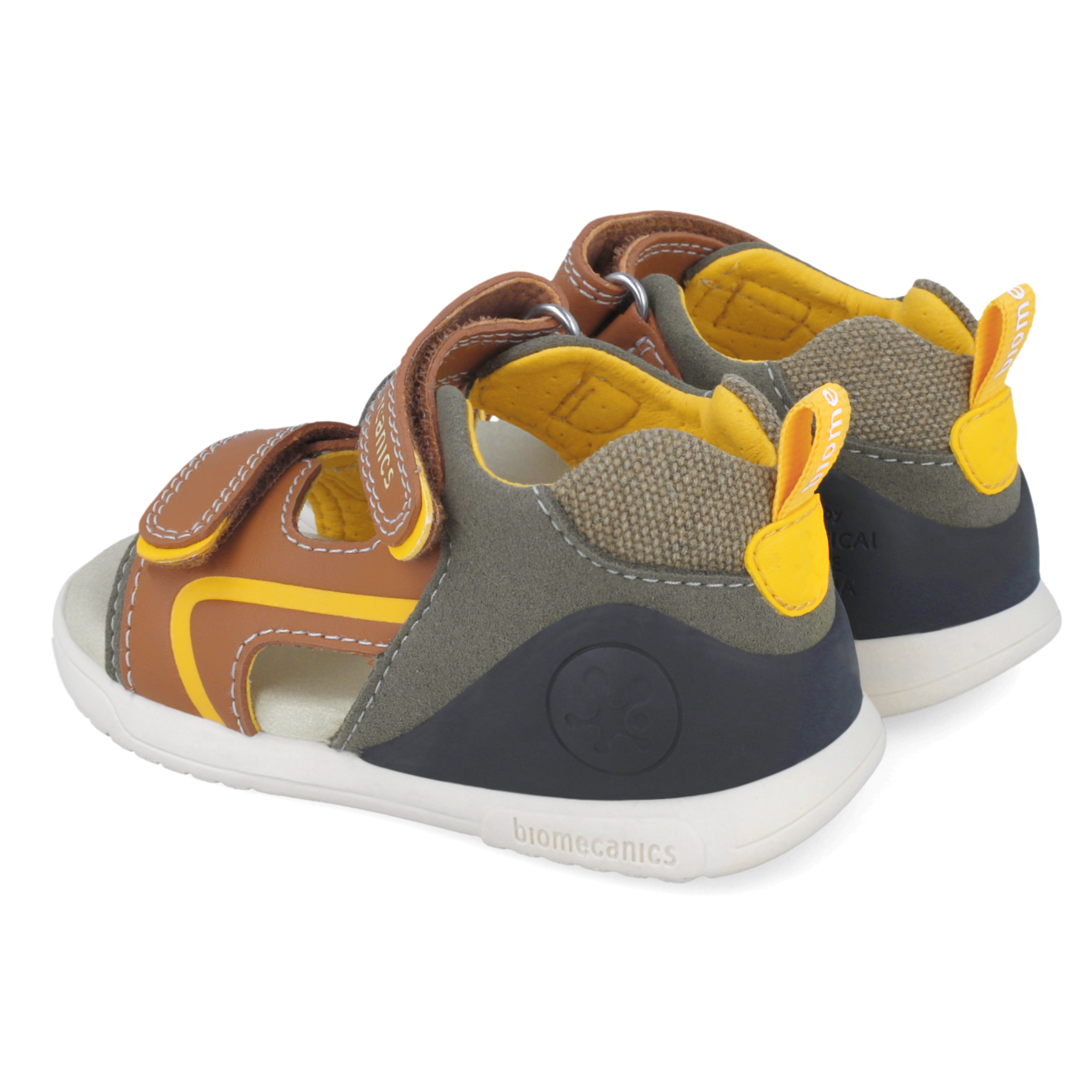 First steps leather sandals, Yellow leather