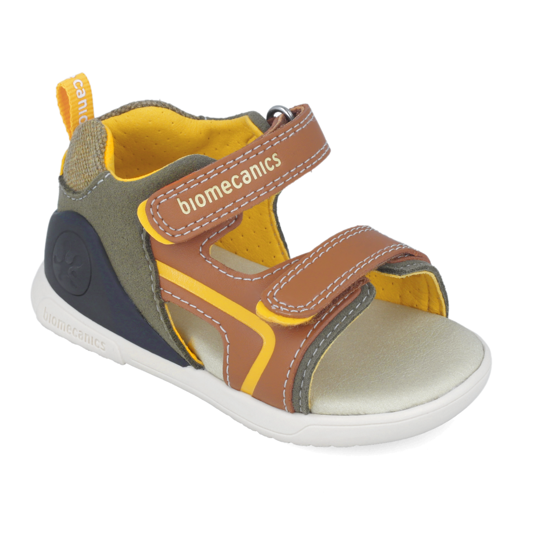 First steps leather sandals, Yellow leather