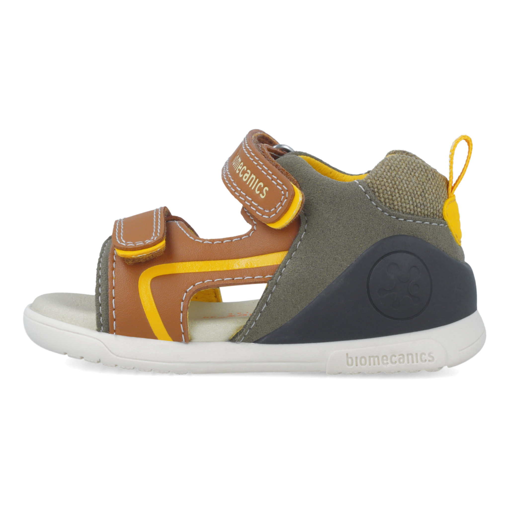 First steps leather sandals, Yellow leather