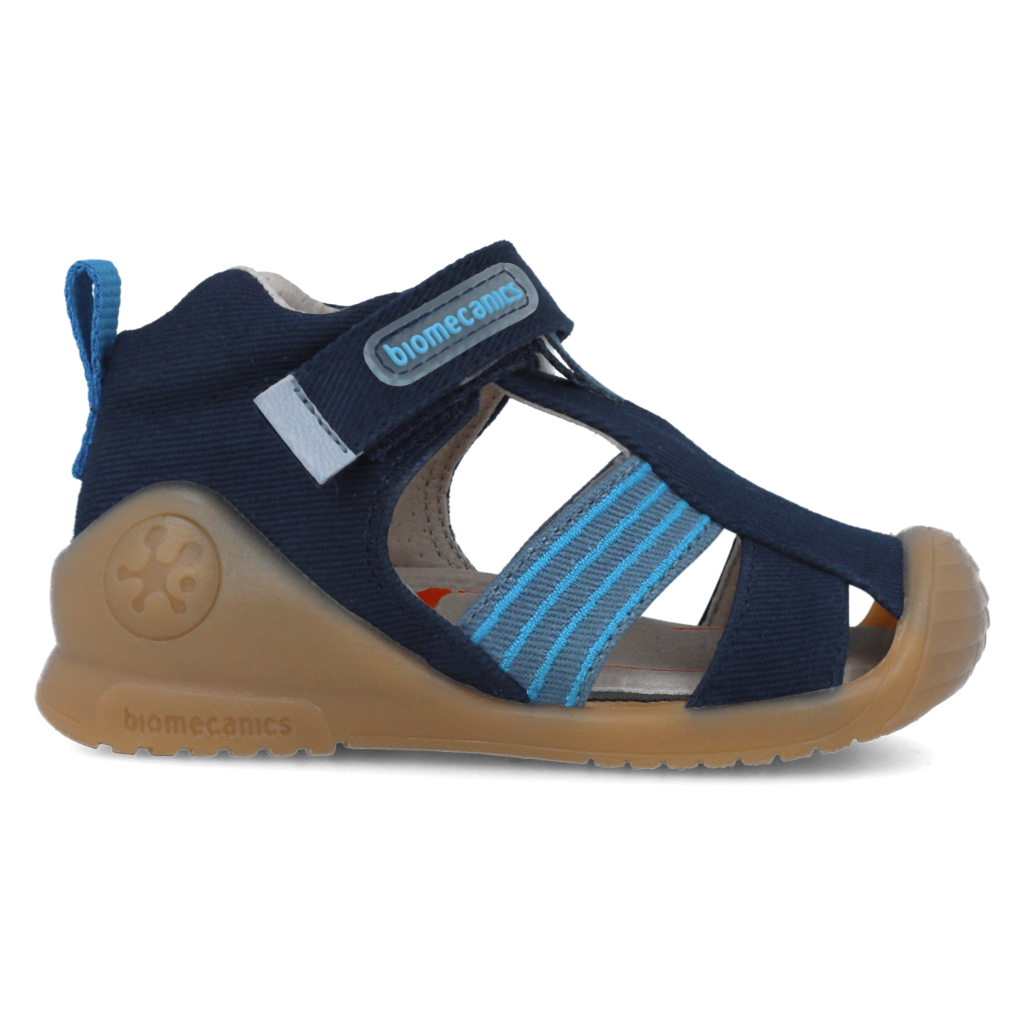 First steps sandals in fabric, Navy blue