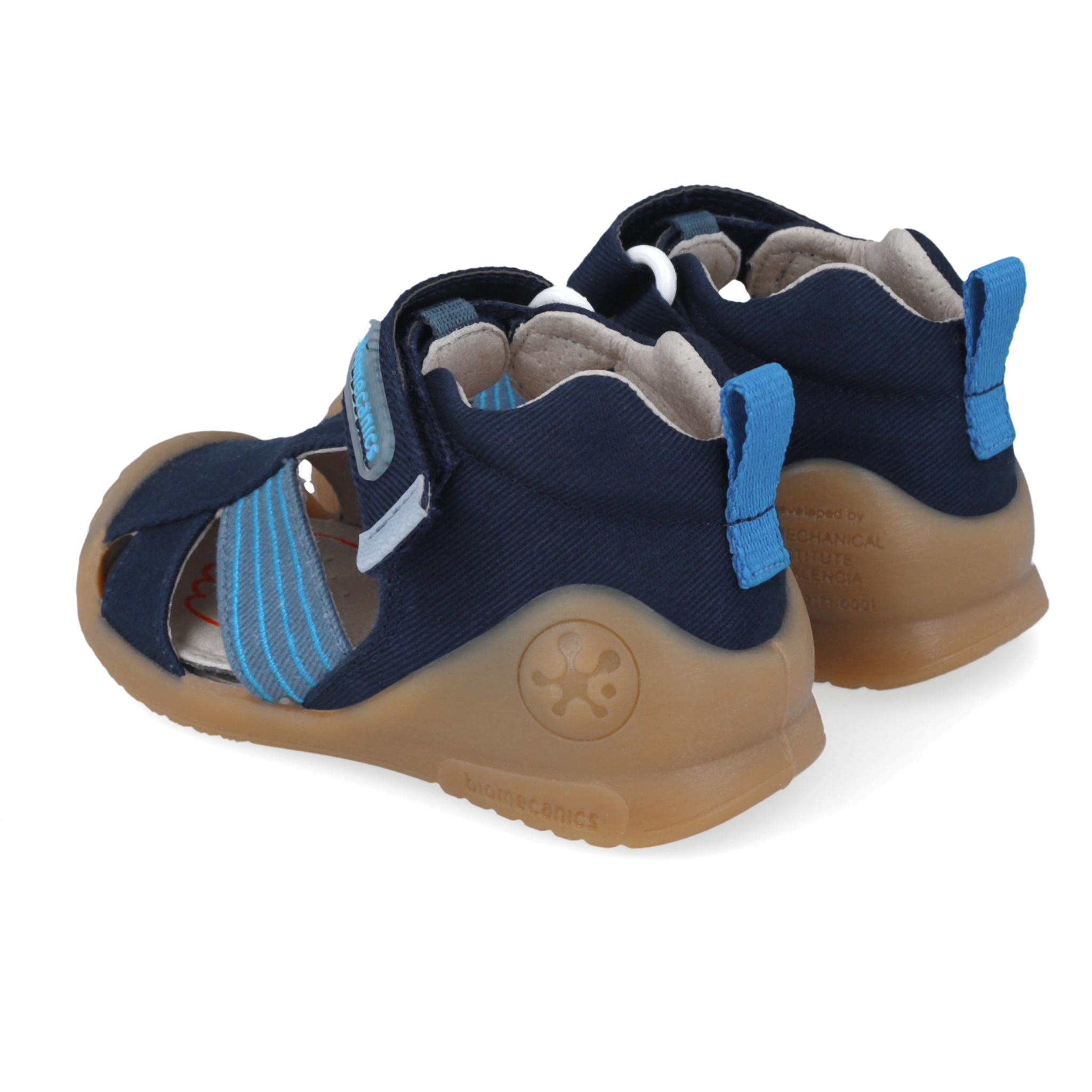 First steps sandals in fabric, Navy blue