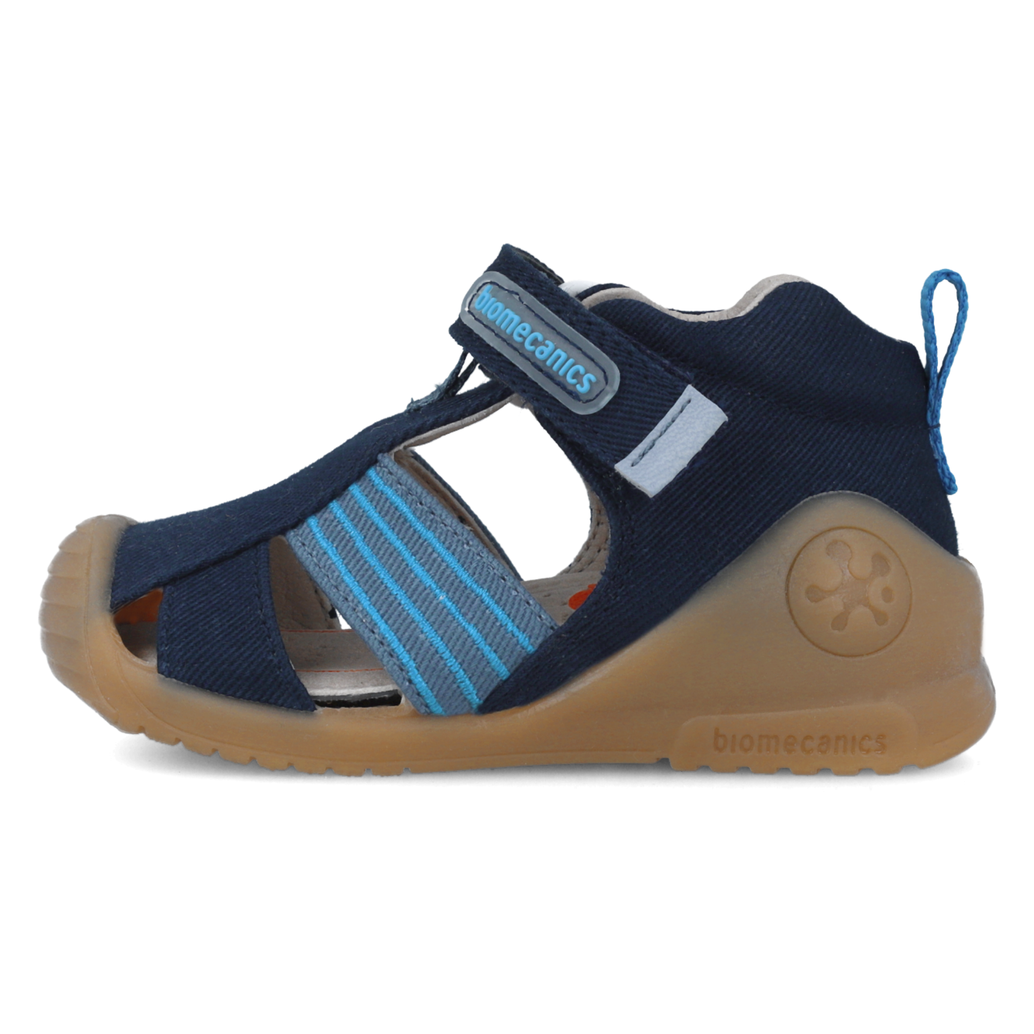 First steps sandals in fabric, Navy blue