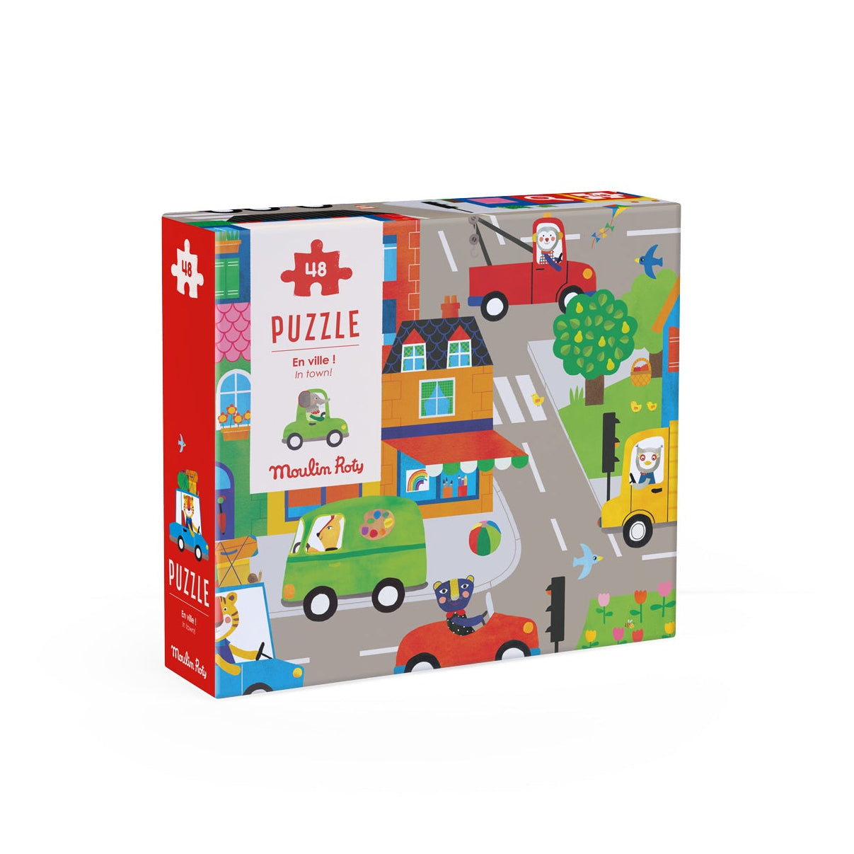 Moulin Roty | Puzzle In città, 48pz Les Popipop