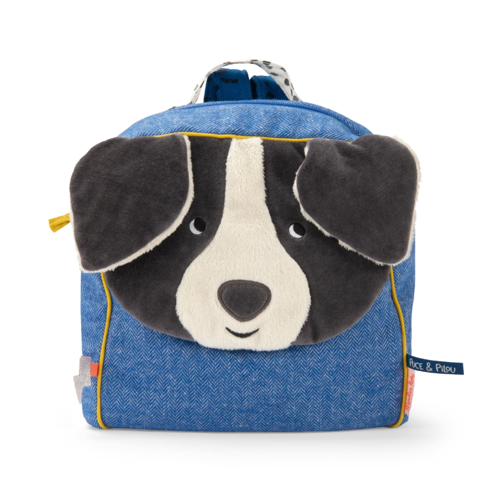 Zaino morbido blu, cane Puce