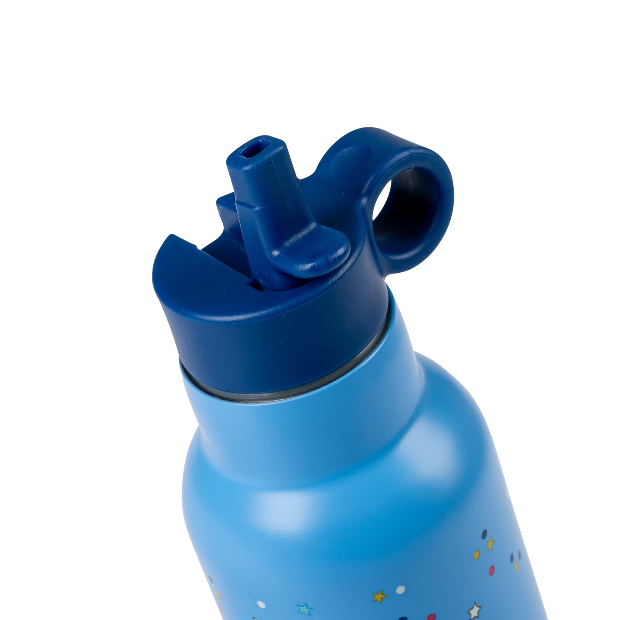 Stainless steel thermal bottle with straw, Puce and Pilou