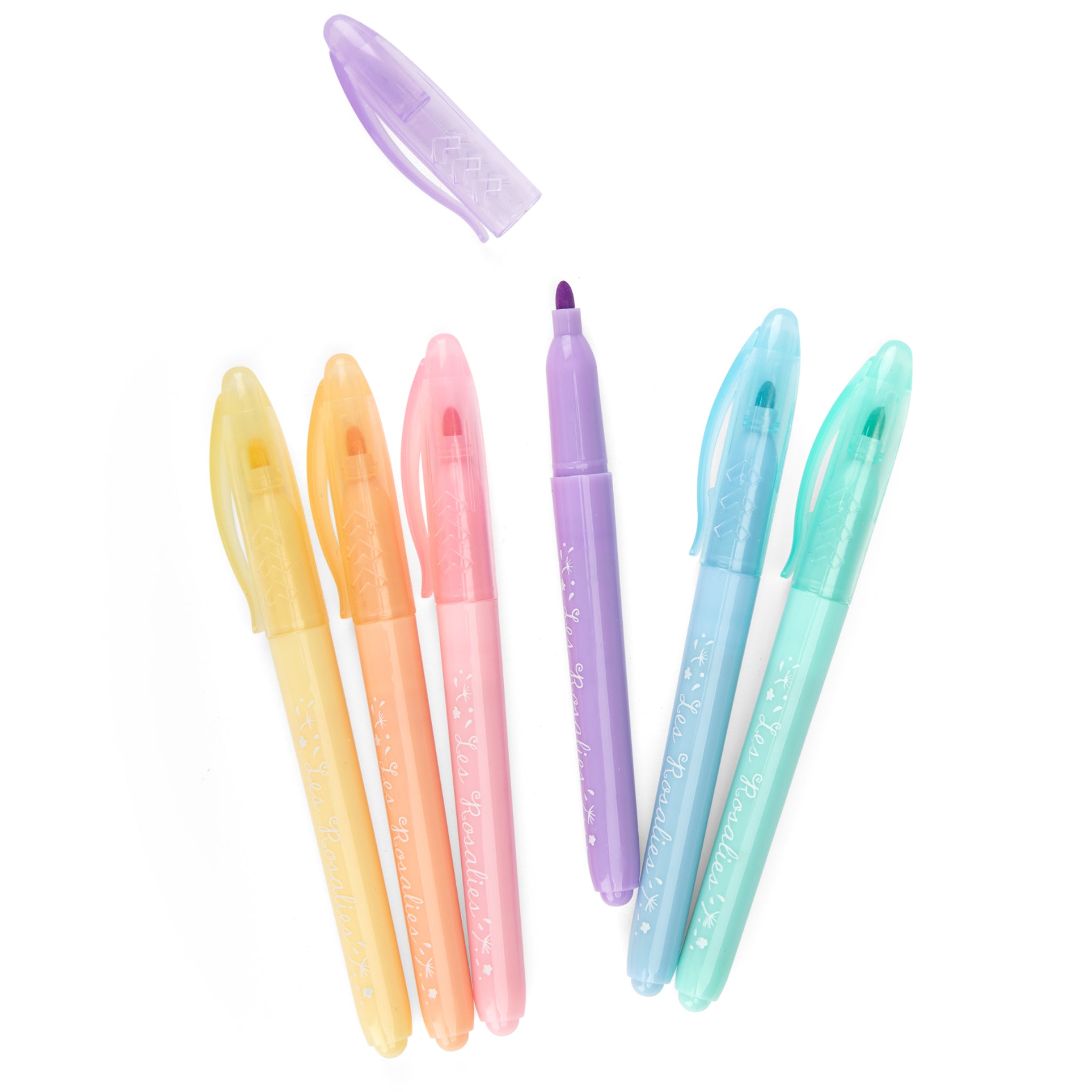 Set of 6 pastel markers