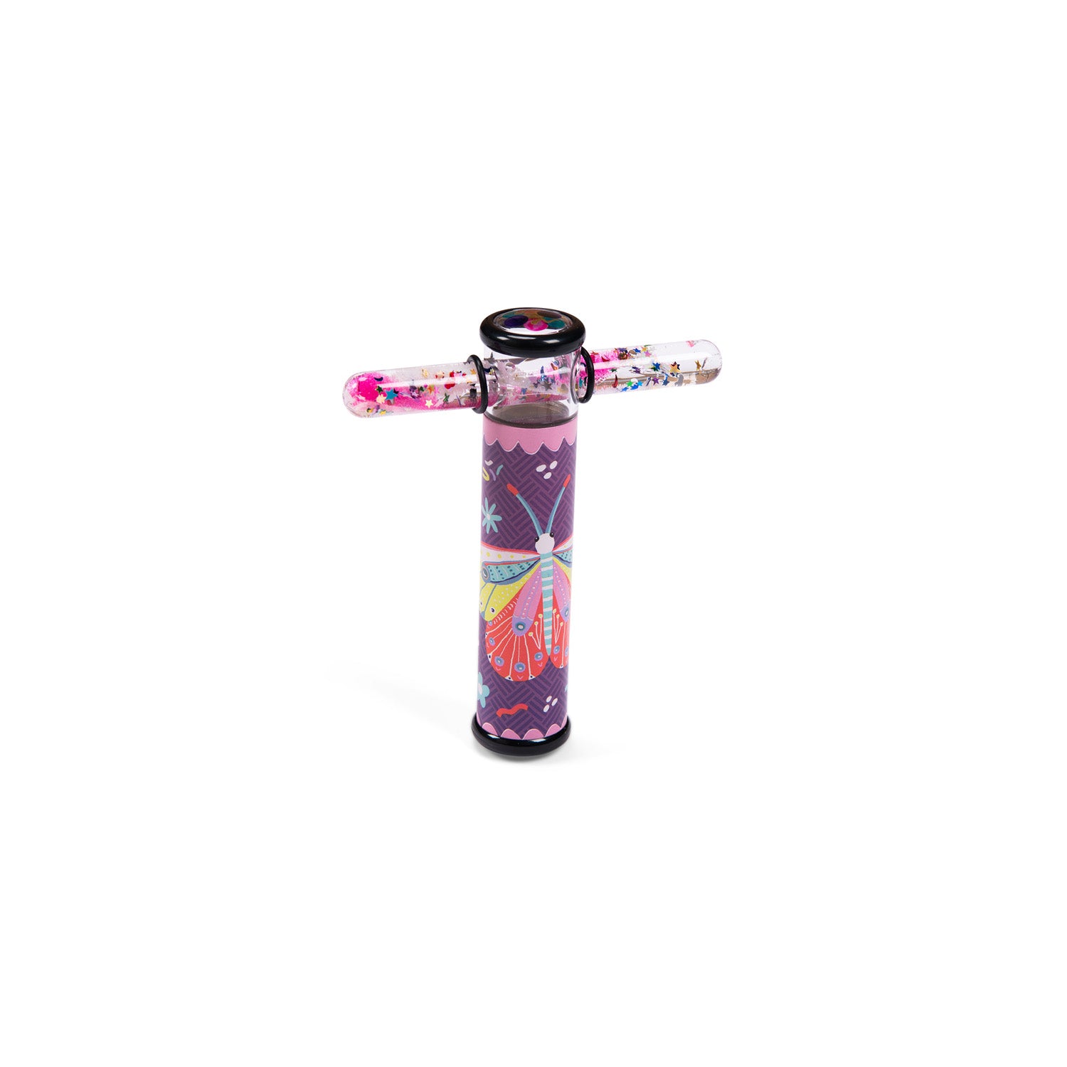 Moulin Roty | Caleidoscopio fosforescente gel con confetti, Farfalla