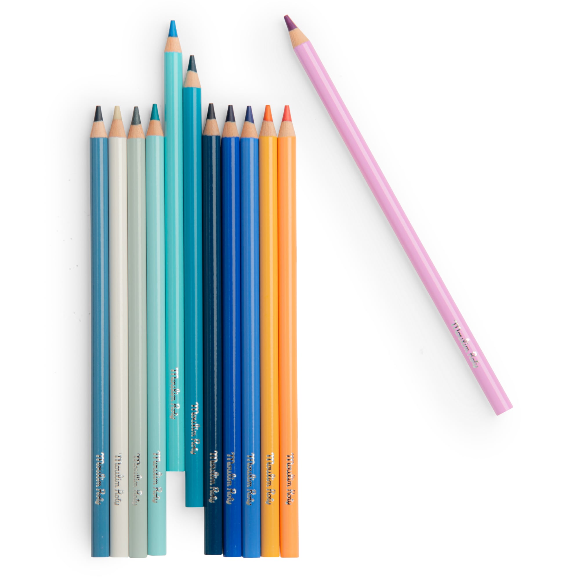 Colored pencils + papers, Sky