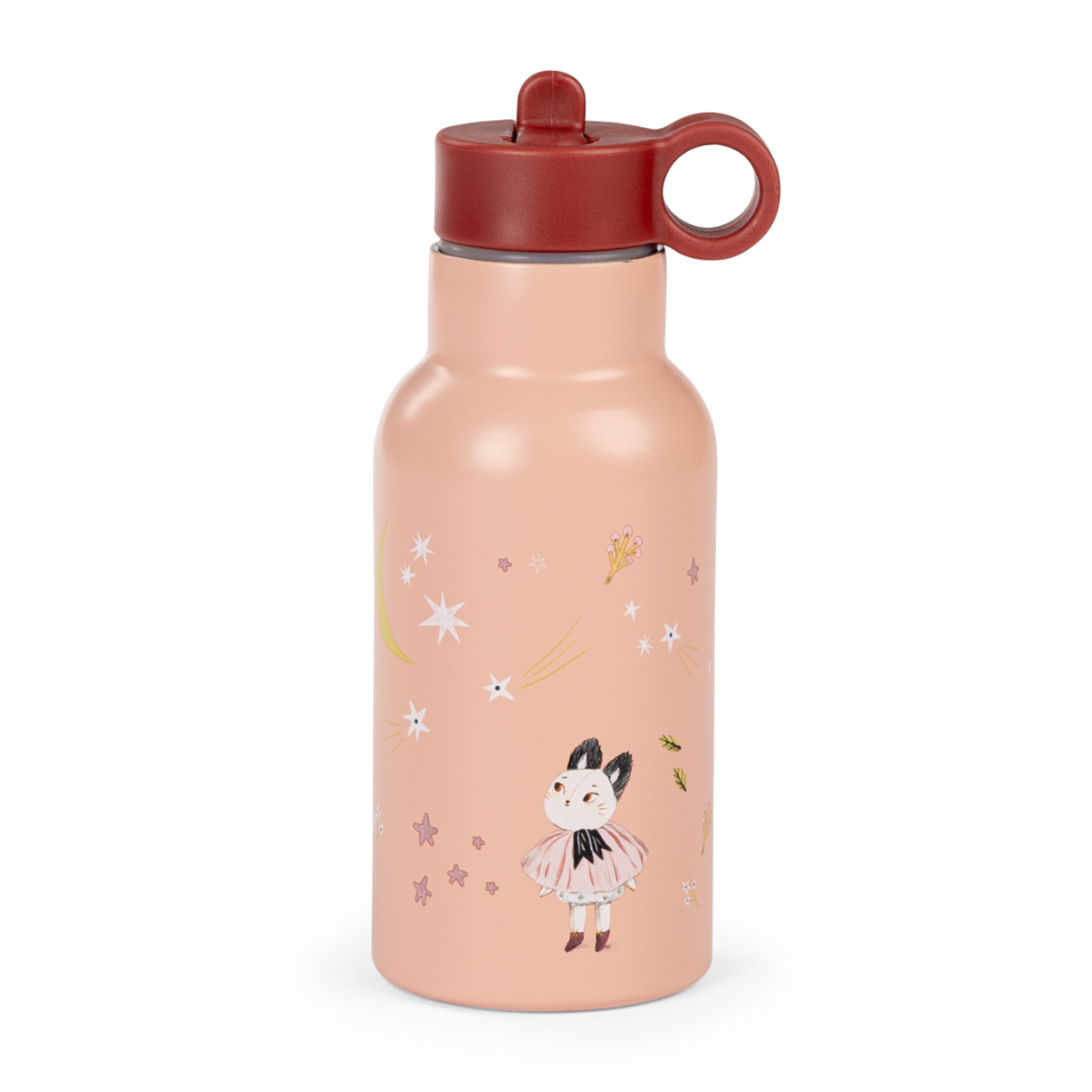 Stainless steel thermal water bottle with straw, After the rain
