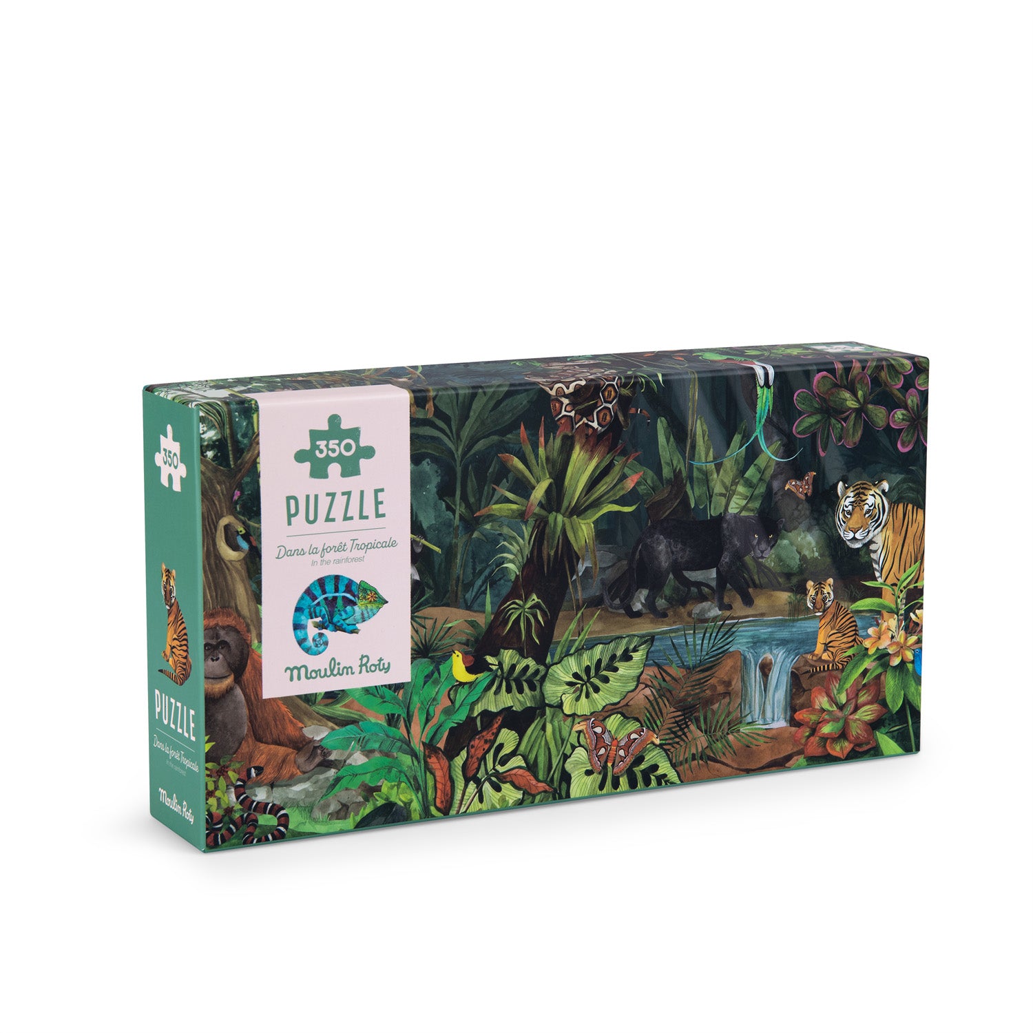 Moulin Roty | Puzzle Nella foresta pluviale, Tout autour du Monde