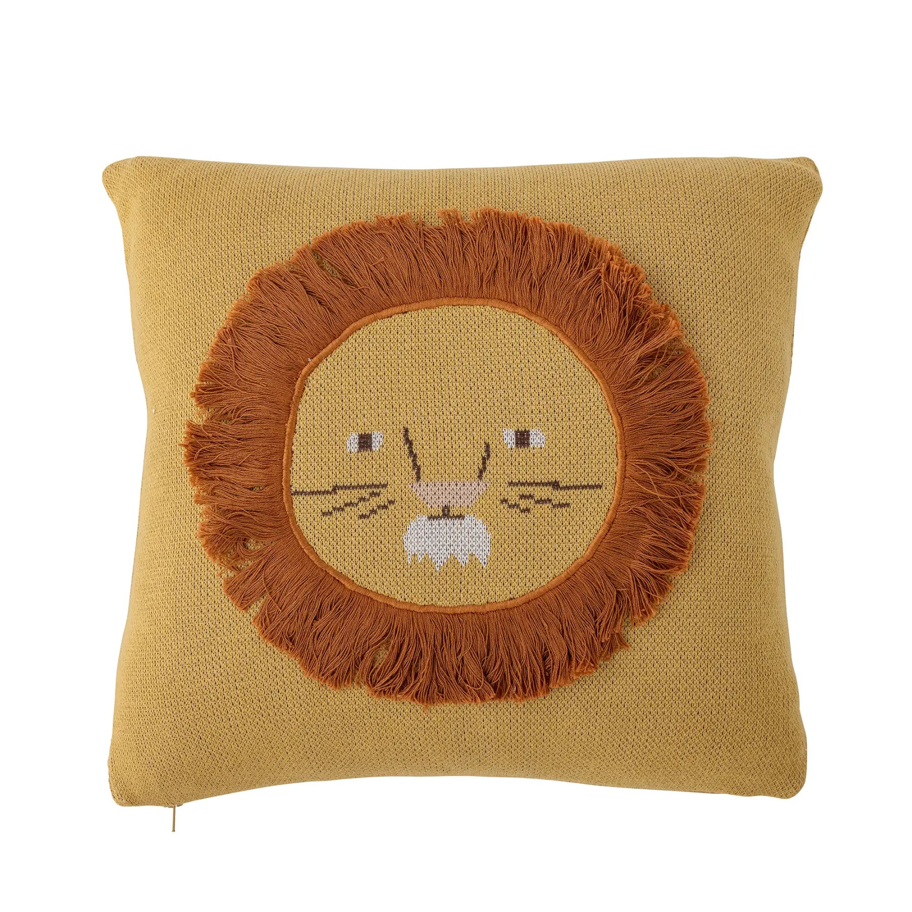 Cuscino giallo in cotone, Leone | Bloomingville mini