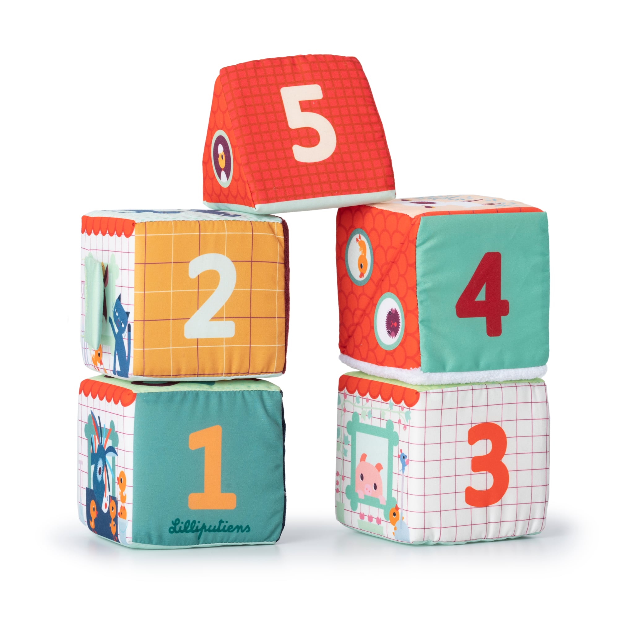 Soft stacking cubes, The farm