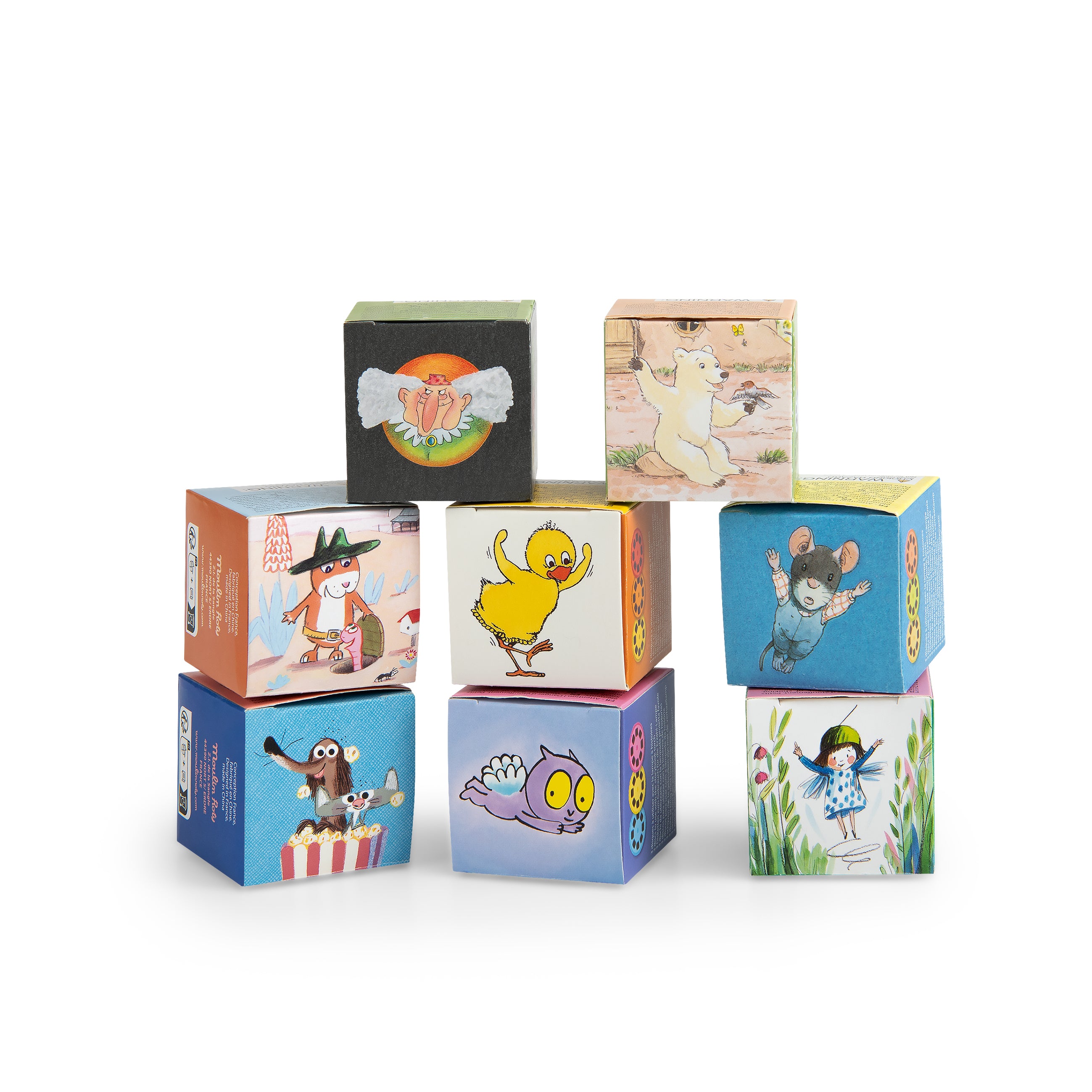 Box of 3 discs for lamp projecting stories, Minusculette