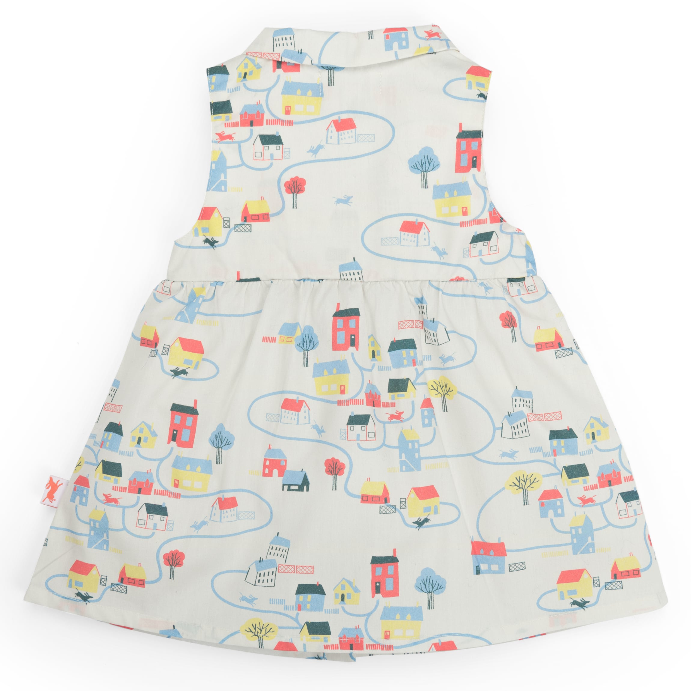 Sleeveless dress in organic cotton, Lea