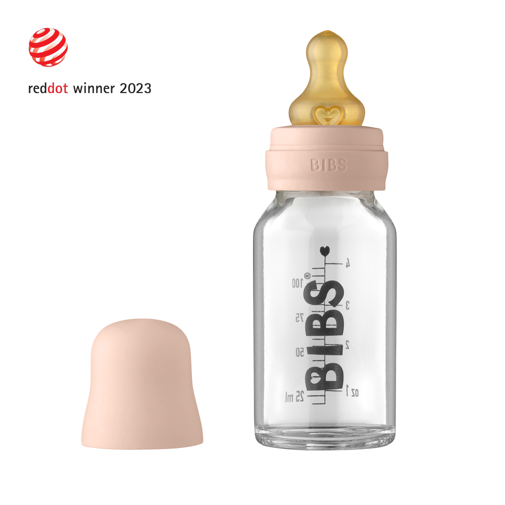 Biberon in vetro Bibs 110ml, Blush  Baby Glass Bottle Set – PIPI & PUPU and  friends