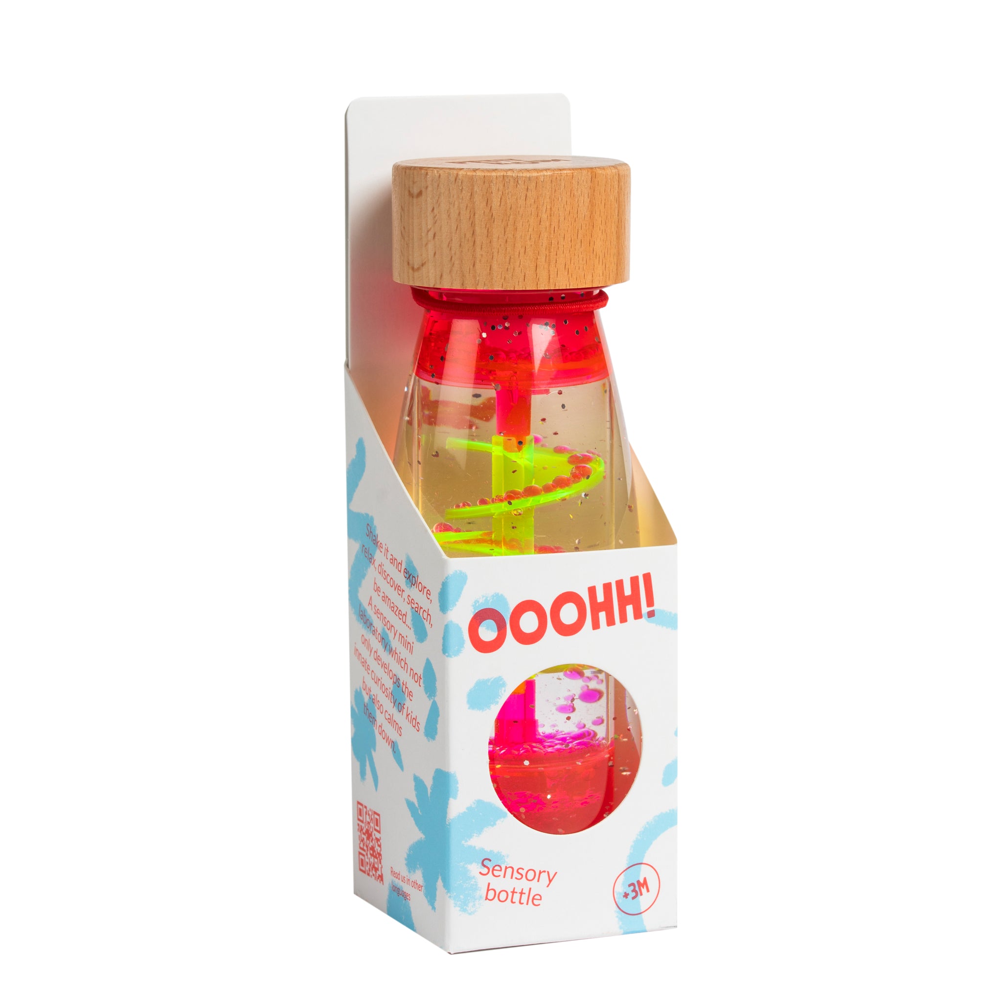 Sensory bottle Move Spiral pink