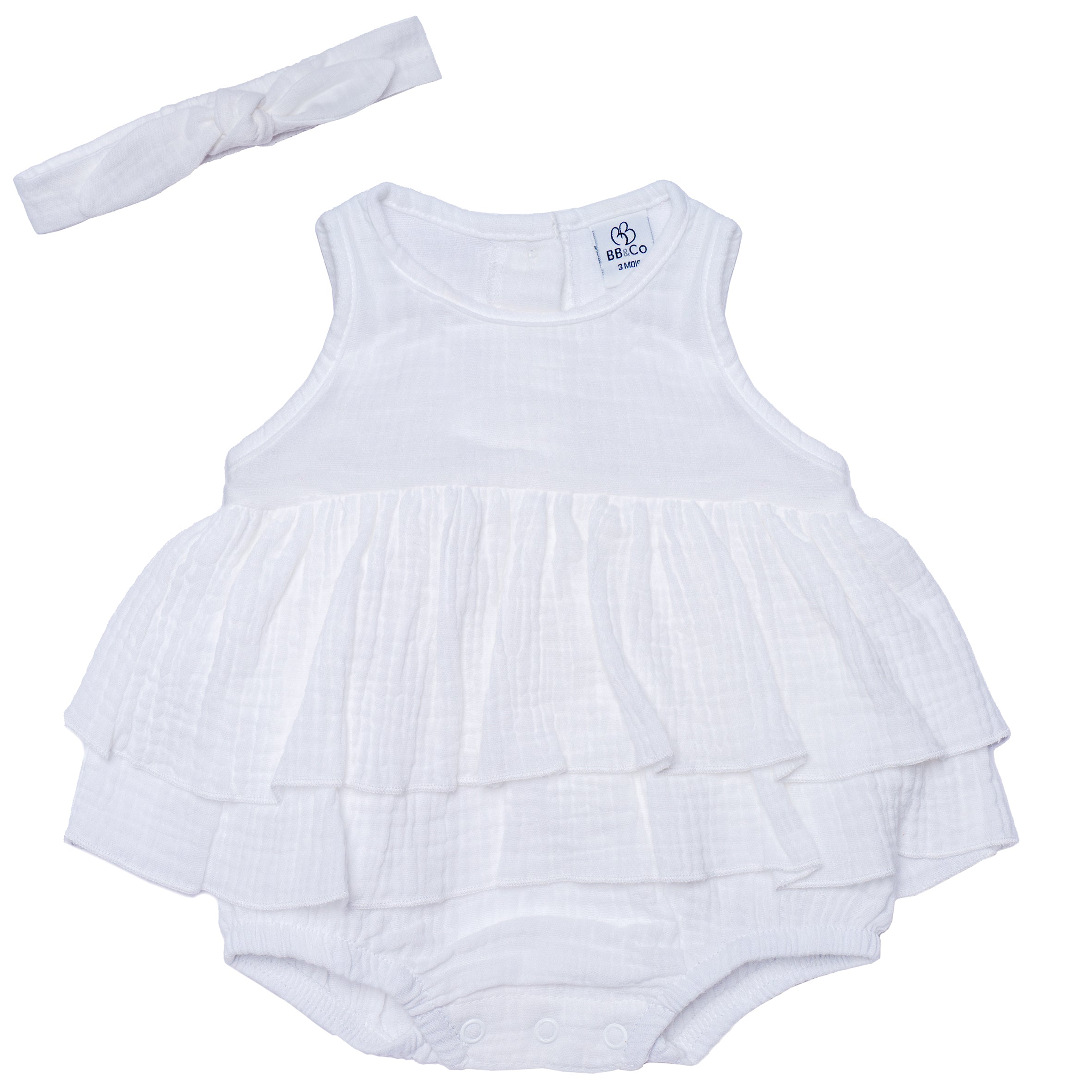 Romper + white headband set