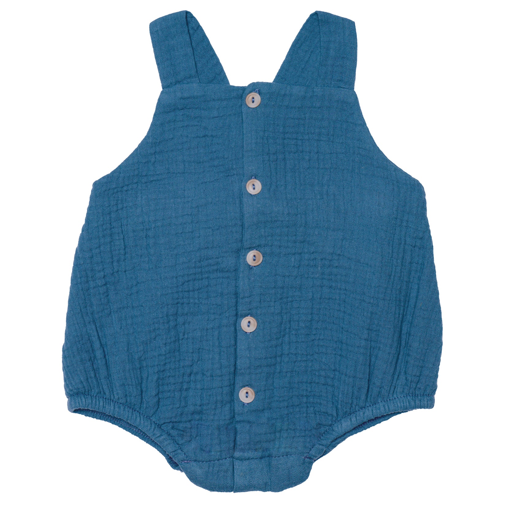 Blue sleeveless romper