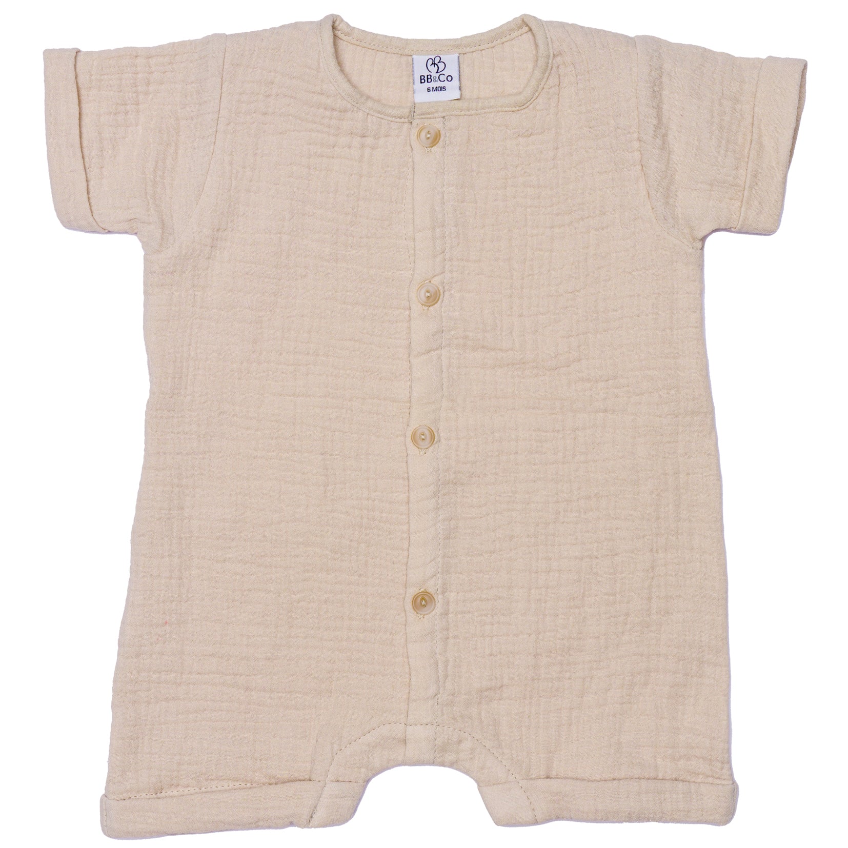 Pagliaccetto maniche corte, Beige
