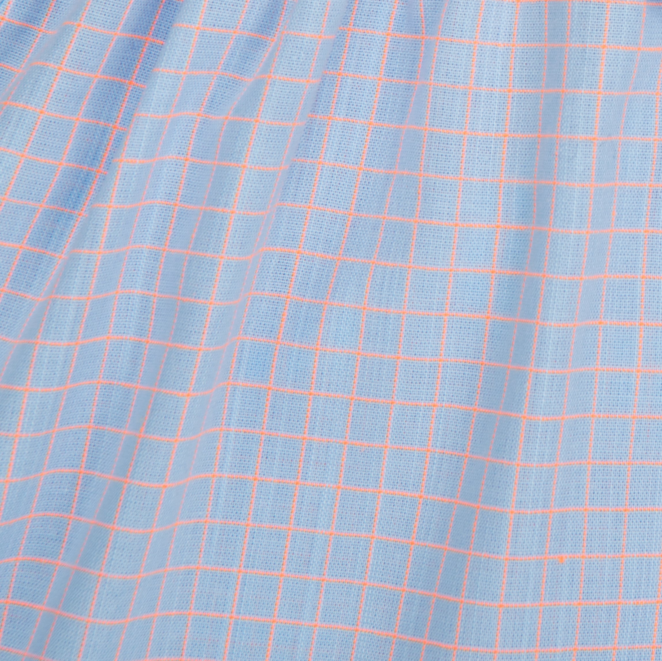 Blue checked cotton blouse, Loris