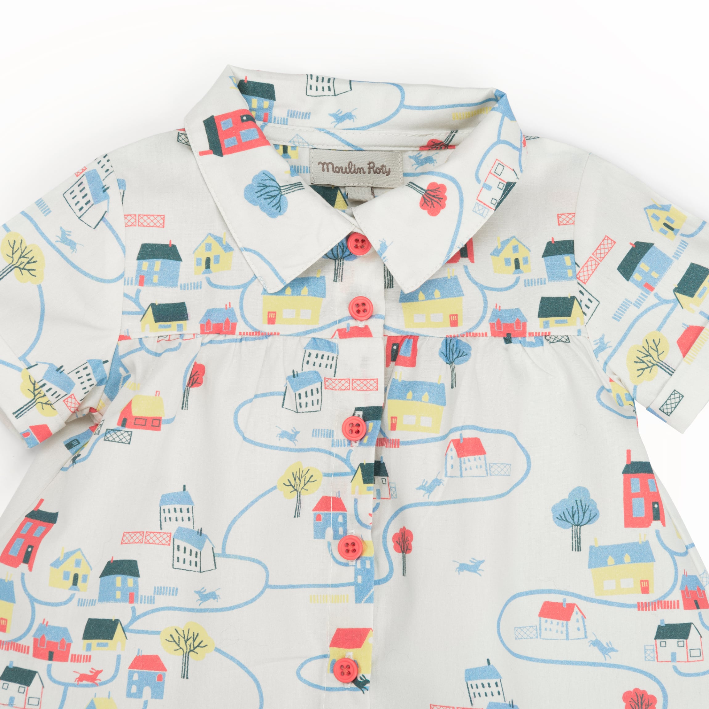 Lightweight organic cotton printed shirt, Lou