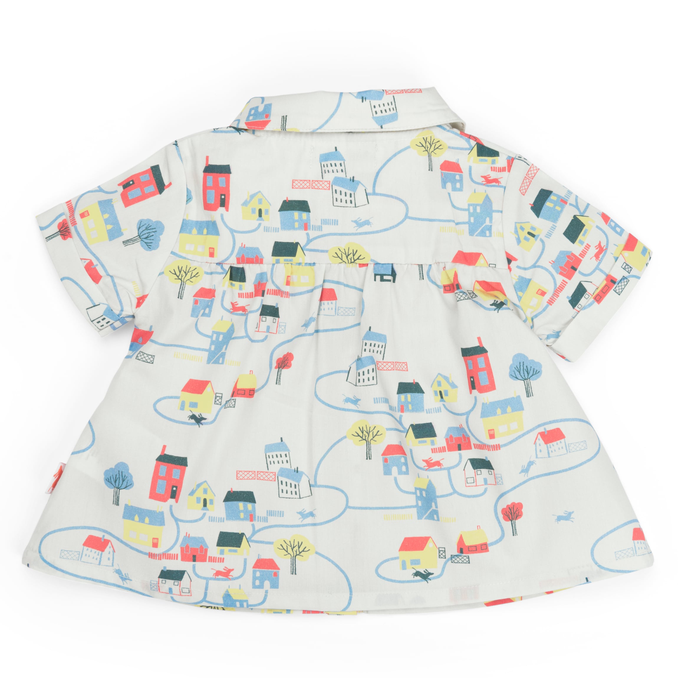 Lightweight organic cotton printed shirt, Lou