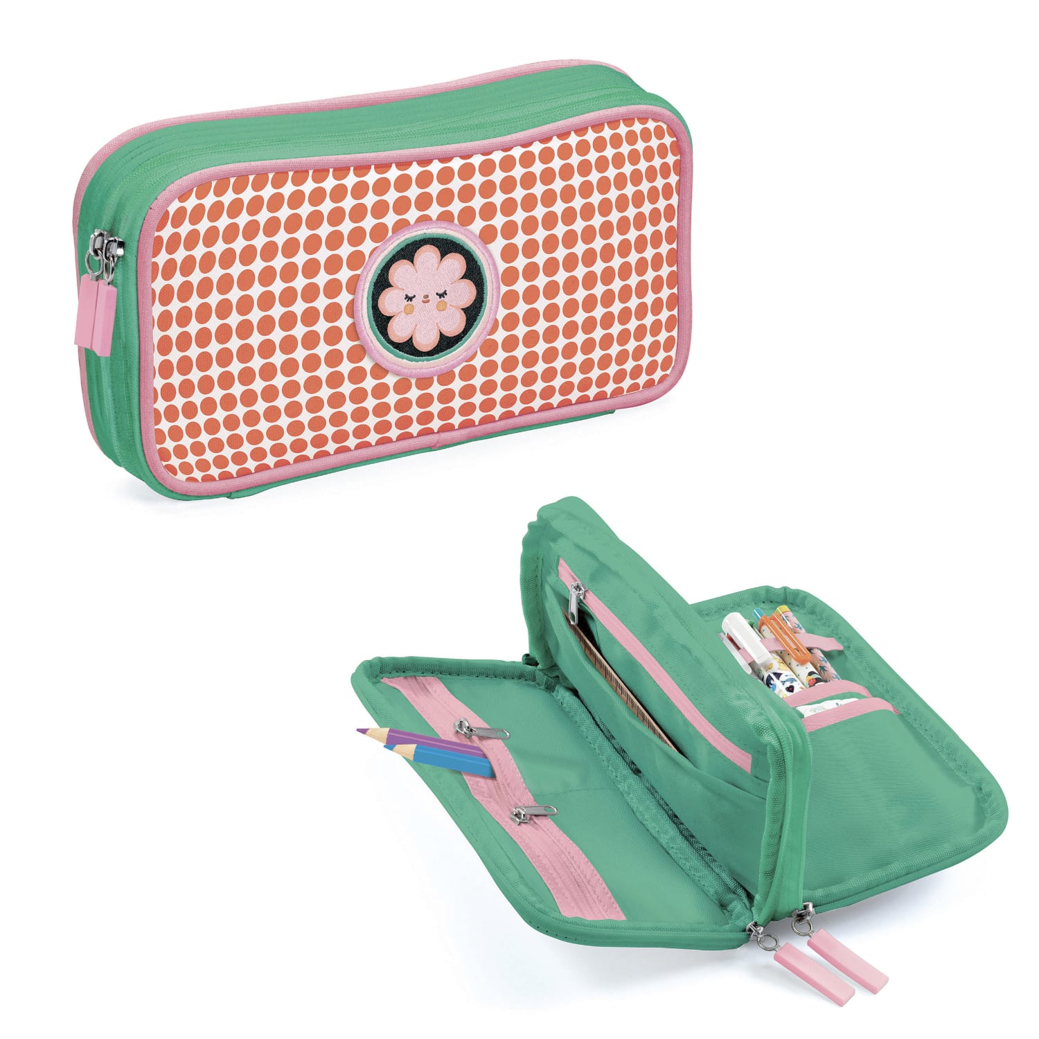 XFSRG Astuccio Scuola per Matite di Grande Capacità Astuccio 4 Scomparti Bambina Portapenne Organizer Resistente Pencil per Scuola e Ufficio (Nero