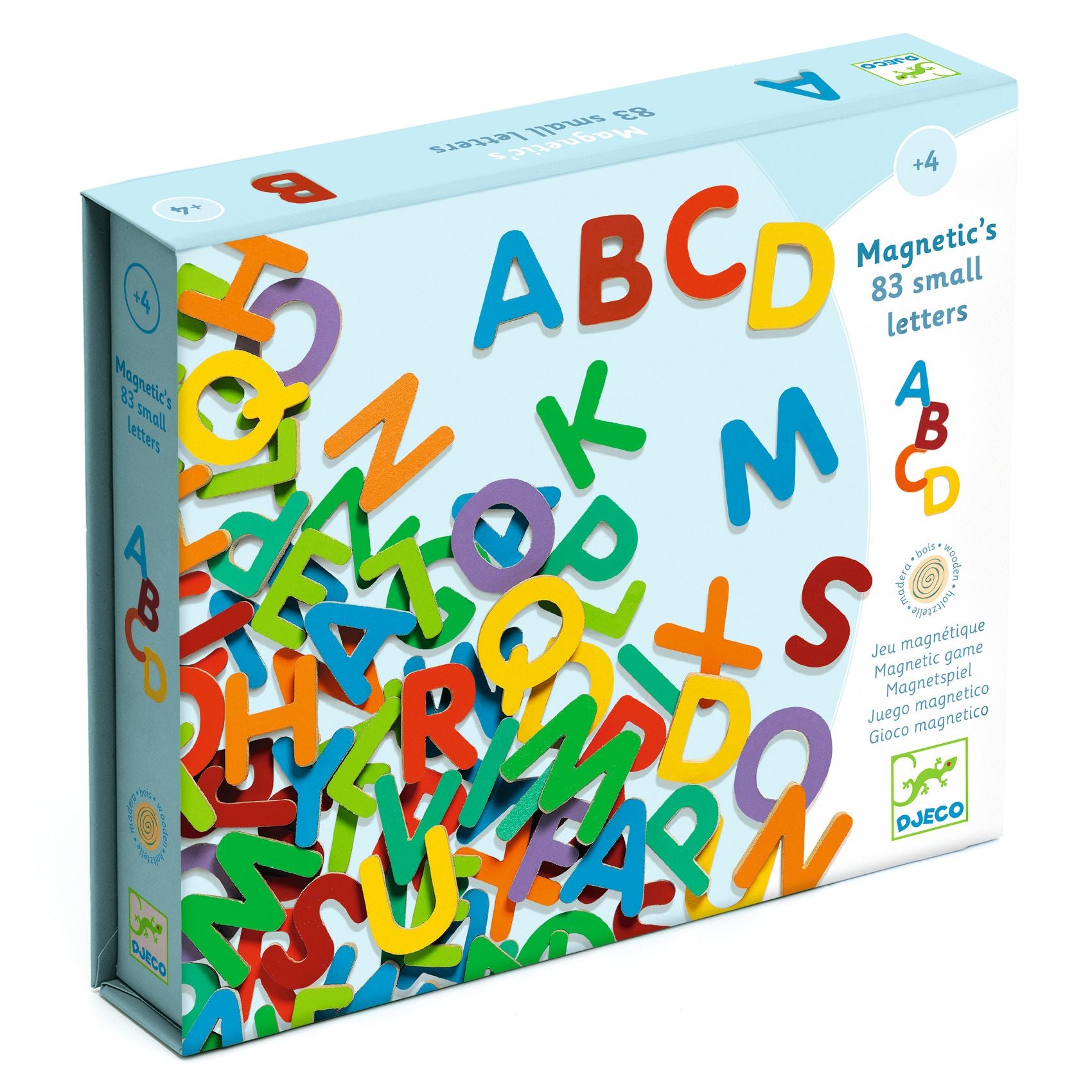 Lettere magnetiche in legno 83 pz