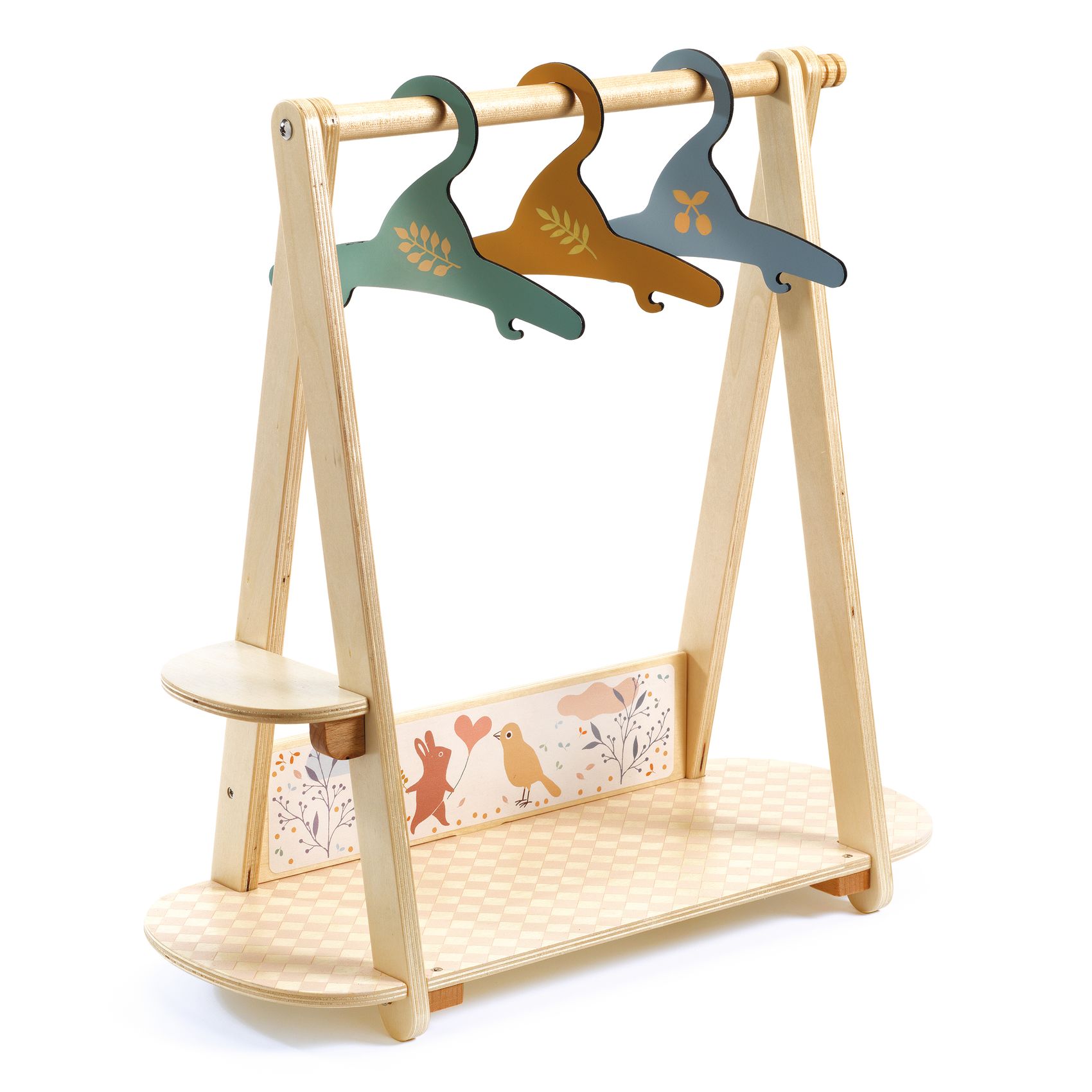 Appendiabiti Legno Per Bambini - Set Di 12 Con Ganci Antiscivolo E Motivi Animali Colorati - Foto 12