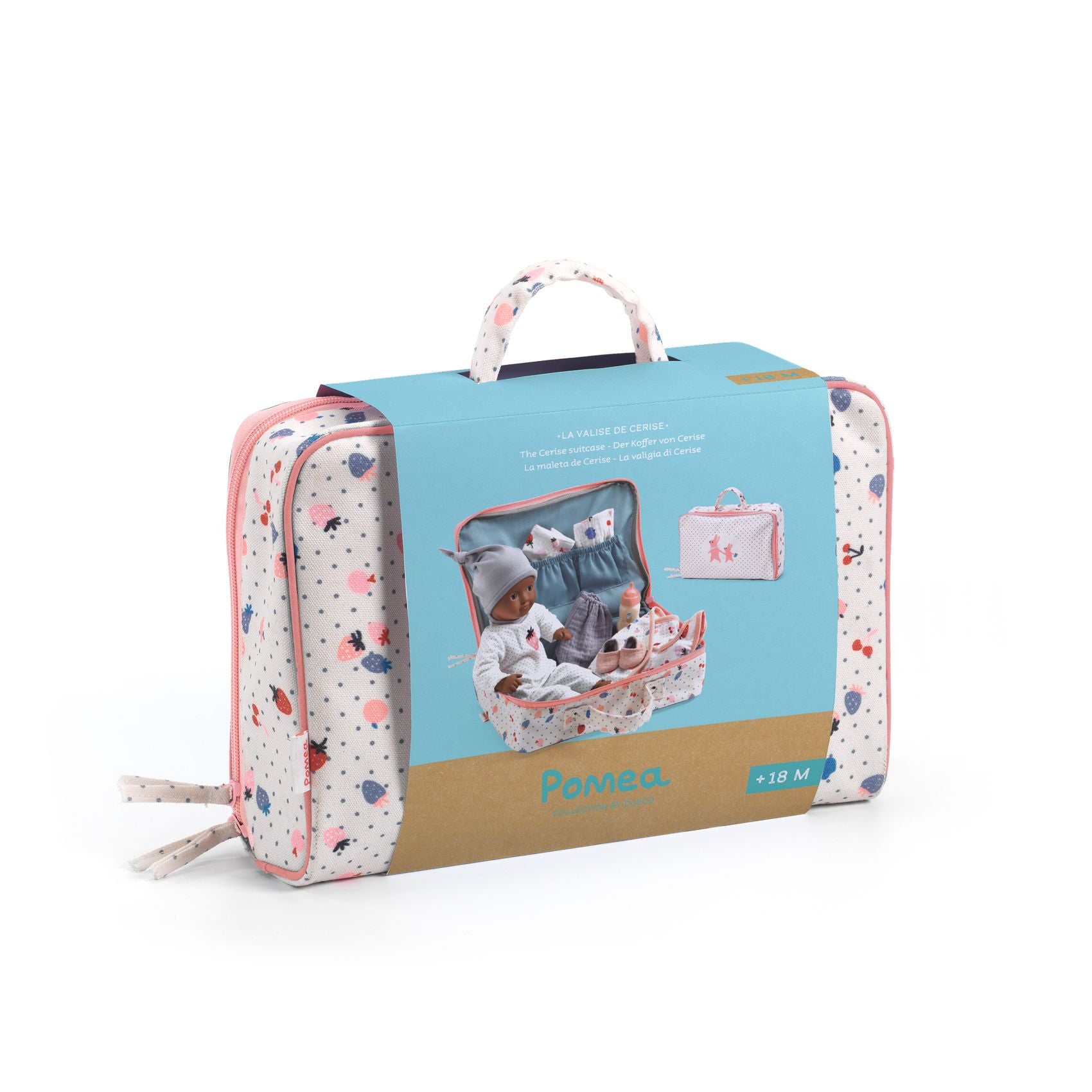 Baby Doll, Suitcase and Accessories, Pomea Cerise
