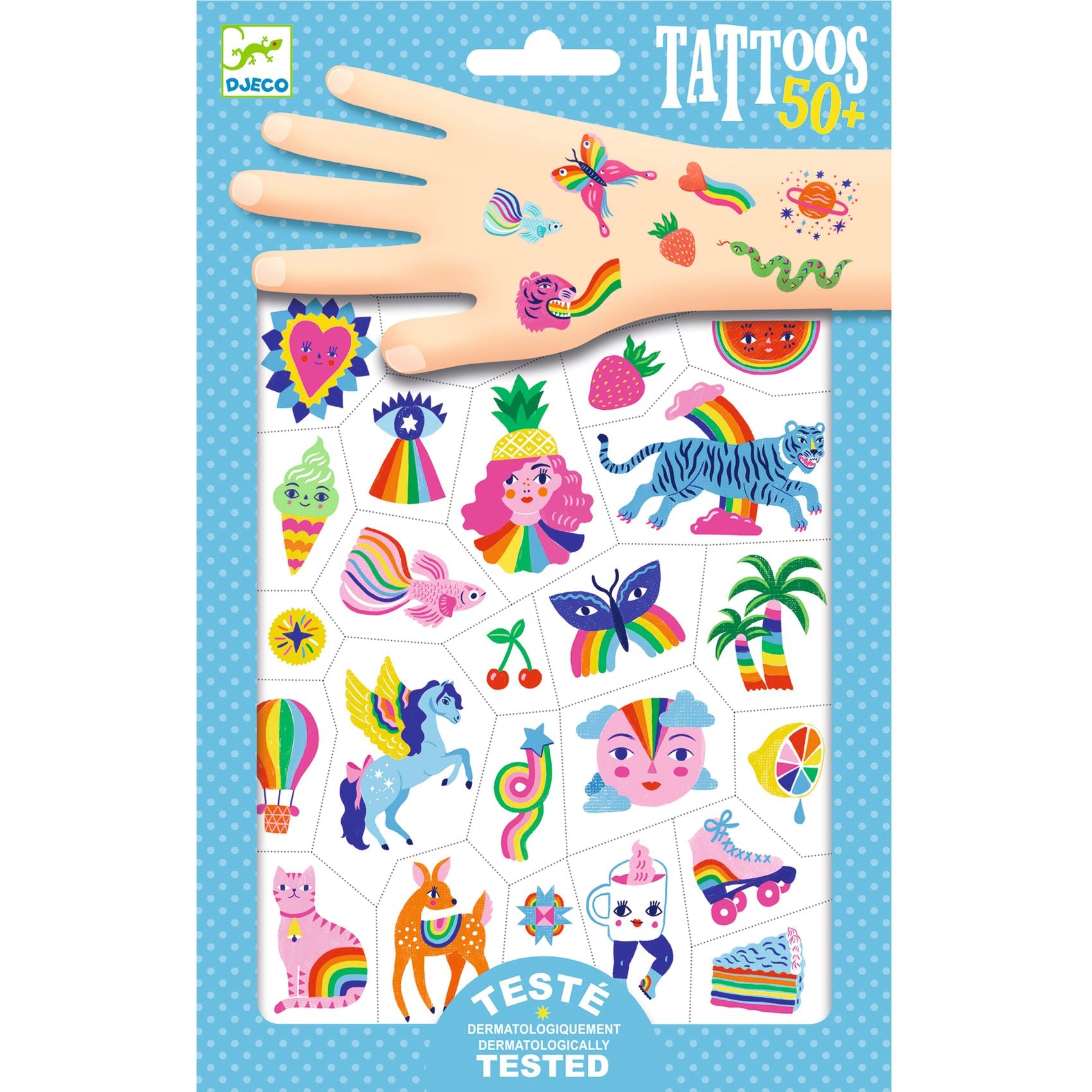 Tatuaggi temporanei per bambini, Arcobaleno | Djeco