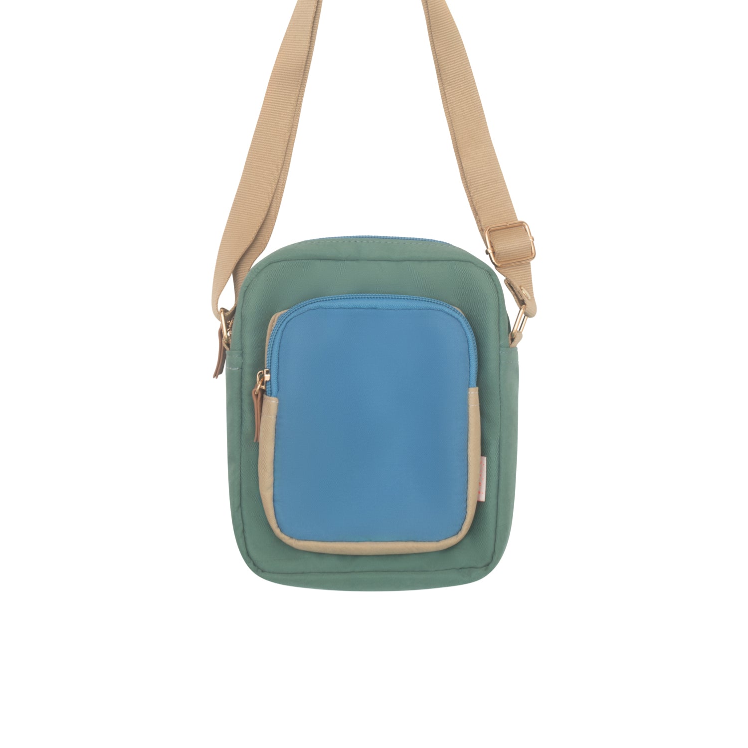 Borsa a tracolla con motivo color block