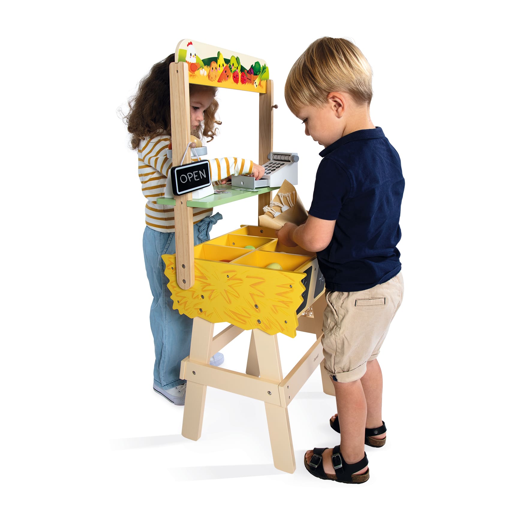 Gioco commerciante del mercato agricolo