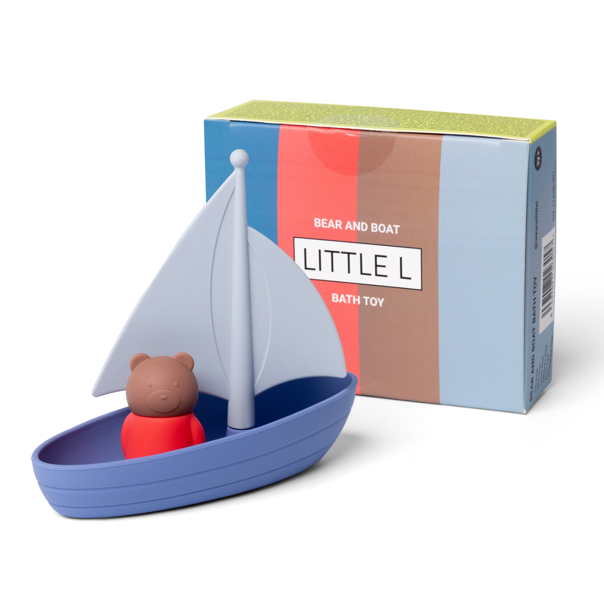 Silicone bath toy, Little boat with teddy bear