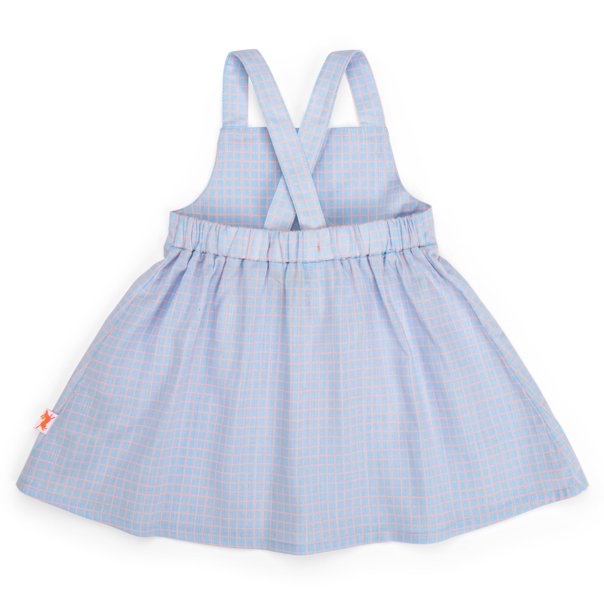 Blue Check Cotton Dress, Lucie