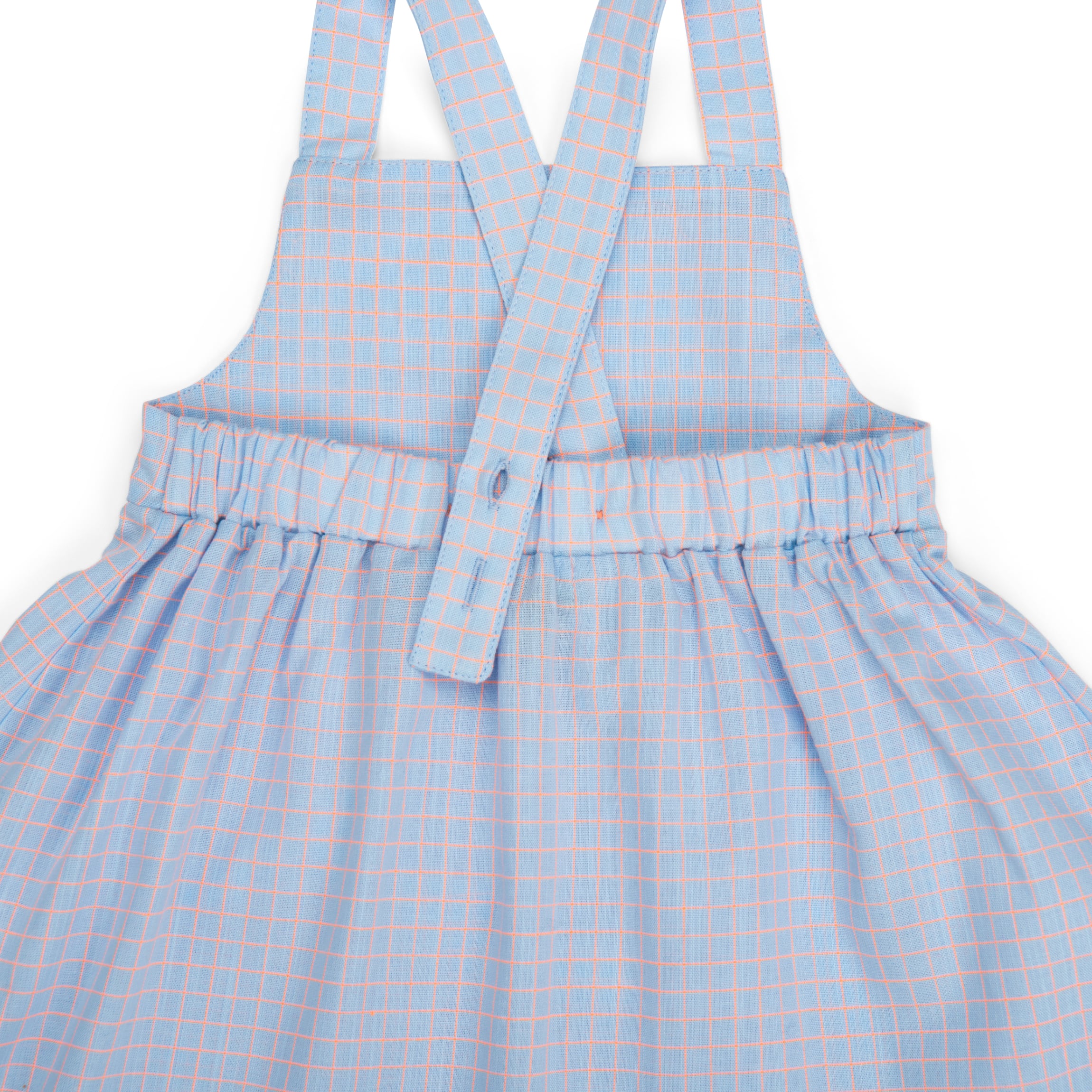 Blue Check Cotton Dress, Lucie