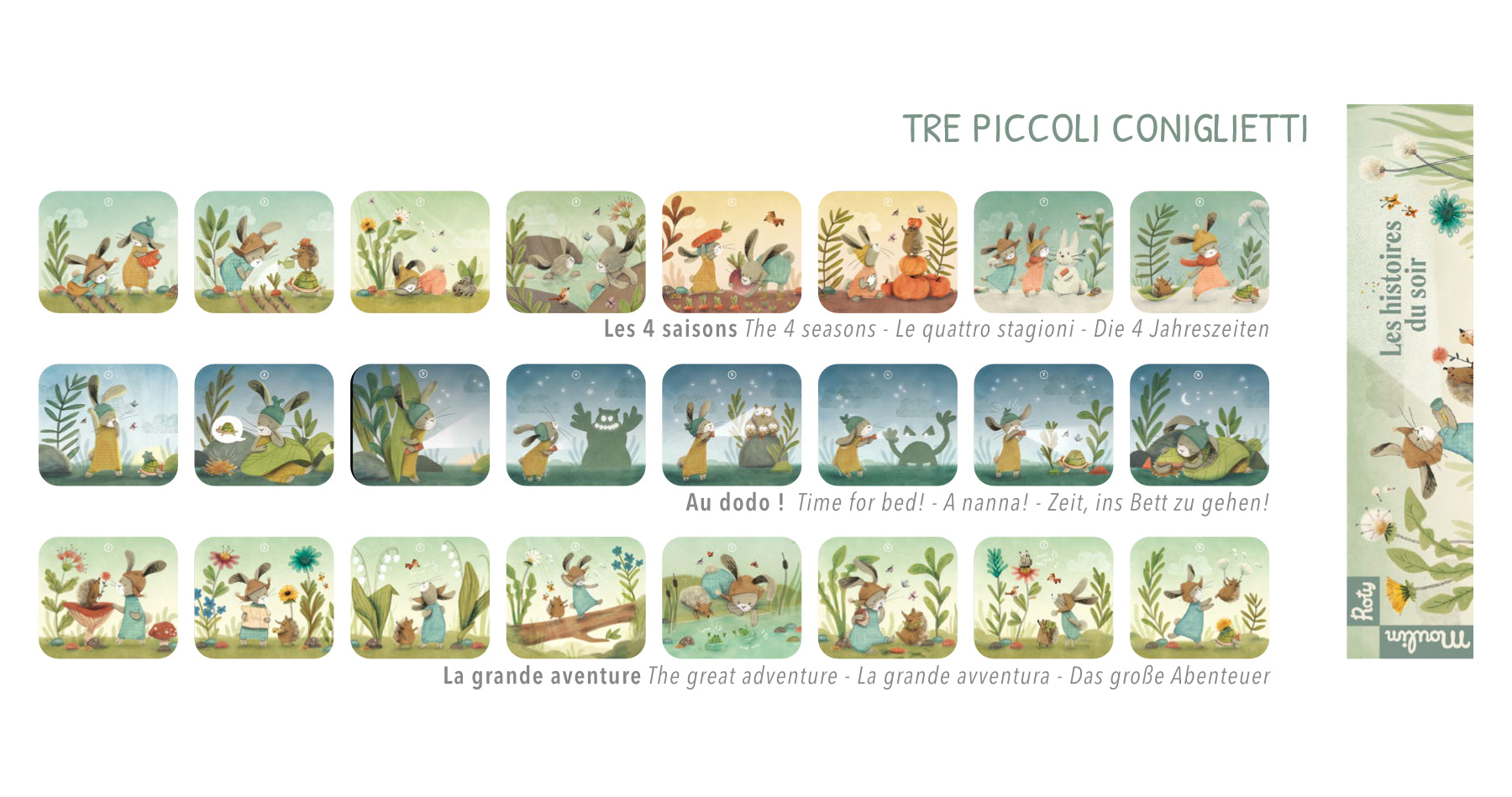 Lampada proietta storie della buonanotte, Tre piccoli coniglietti