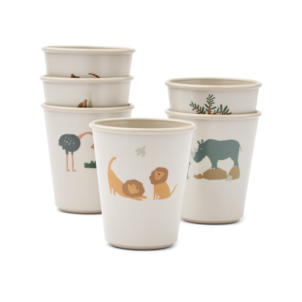 Set of glasses (6 pcs), Animals