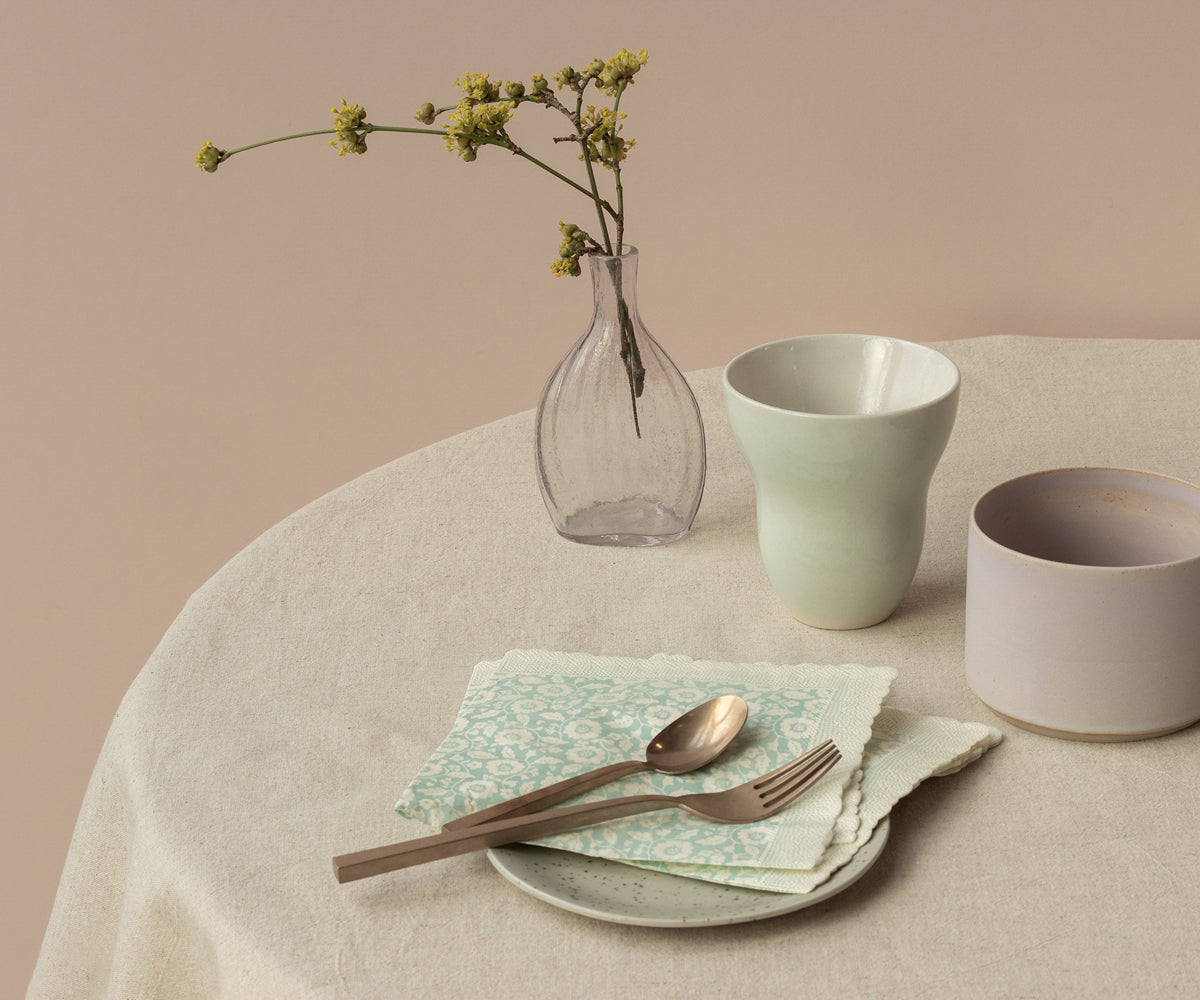 Napkins, Flowers - Blue