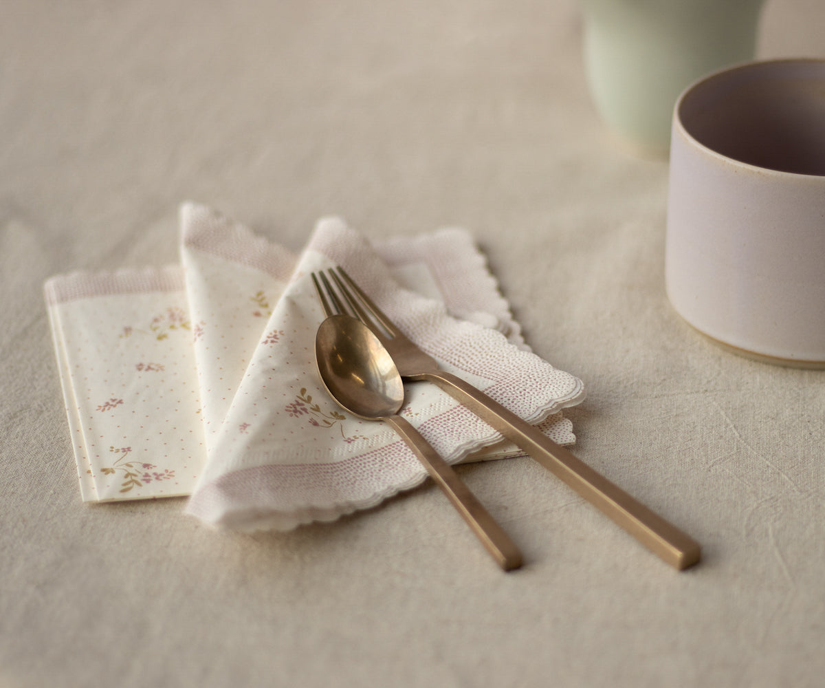 Napkins, Flowers - Bea blue