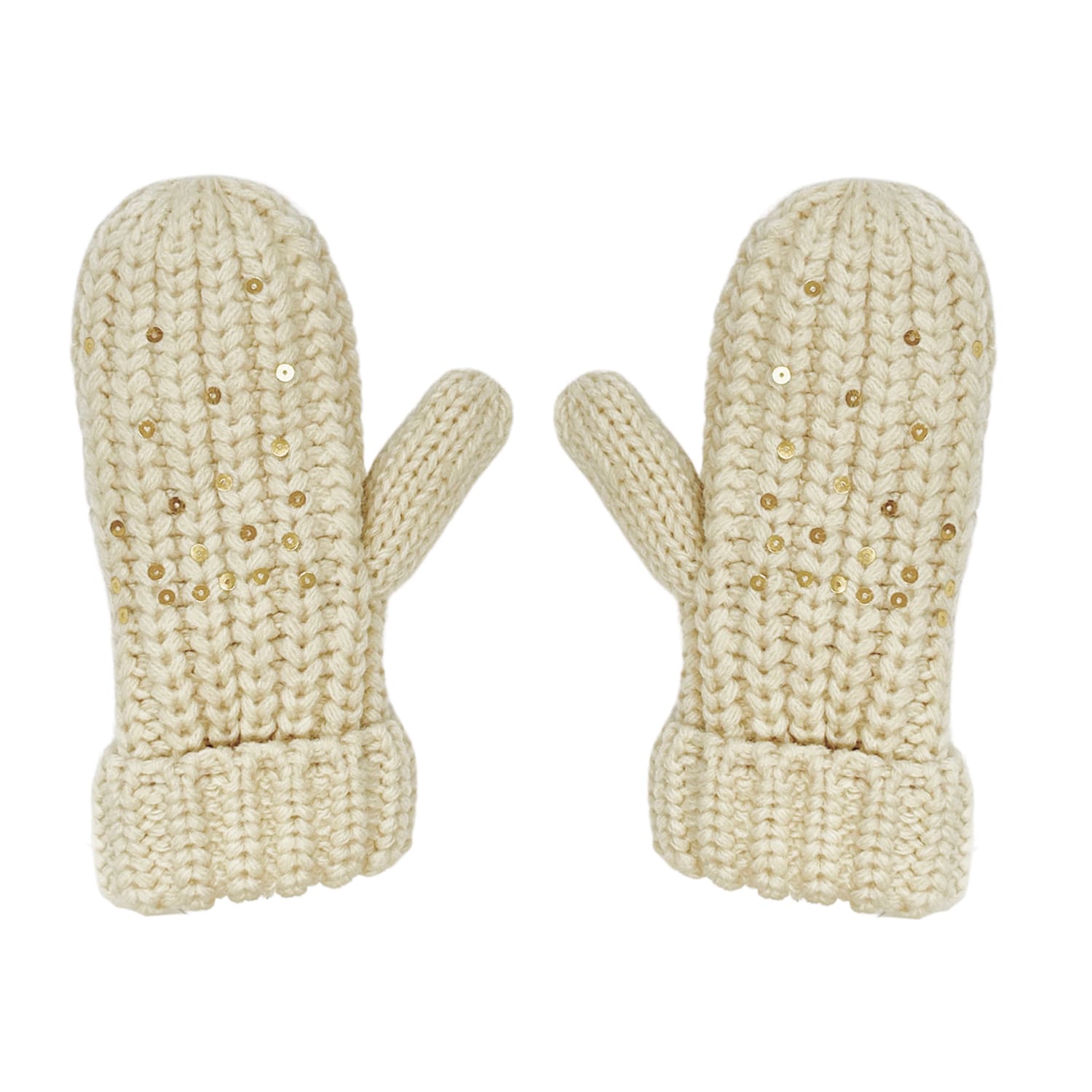 Knitted Gloves, Sparkly Sequins (3-6 Years)