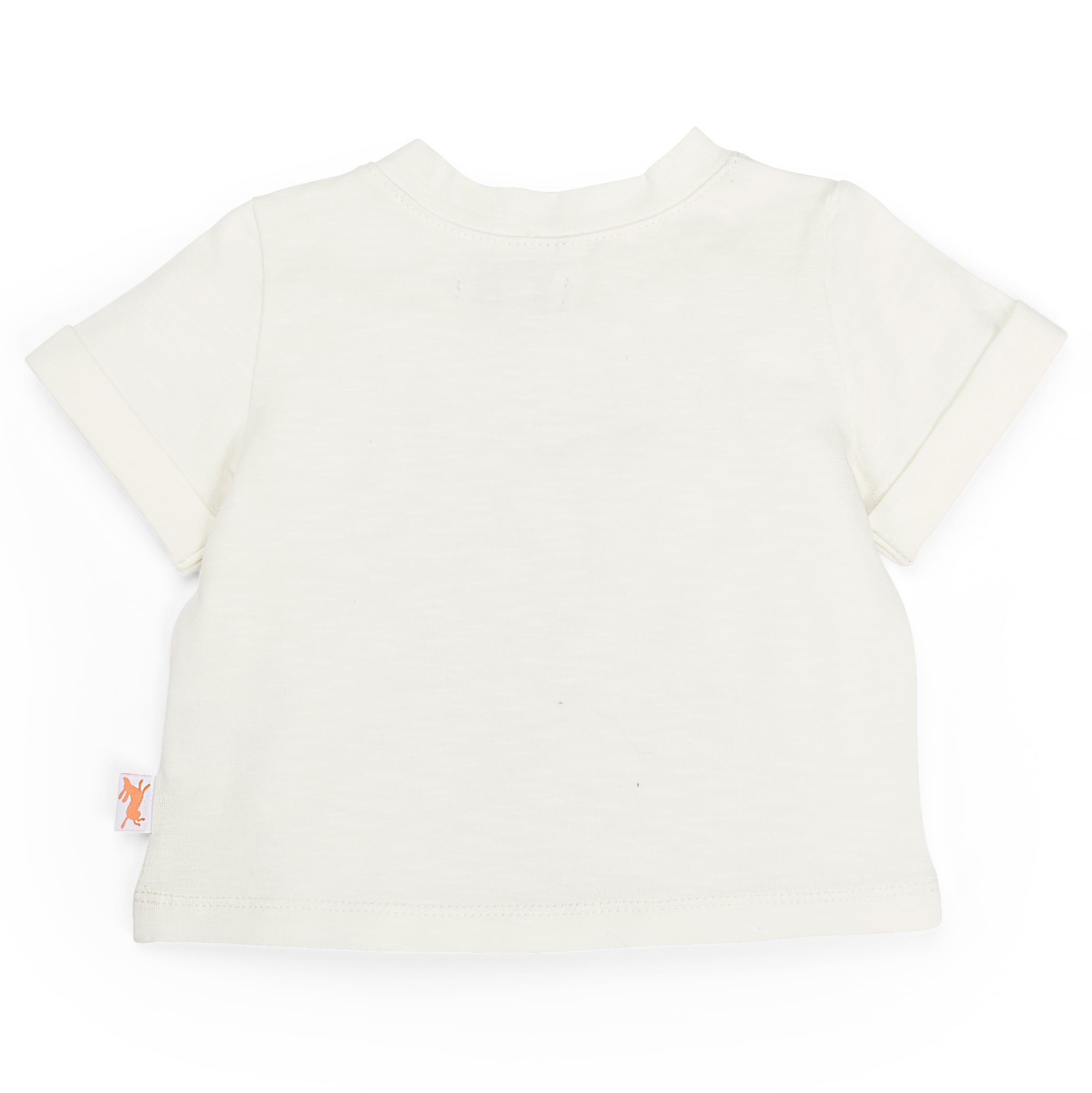 Cream short sleeve T-shirt, Lotus