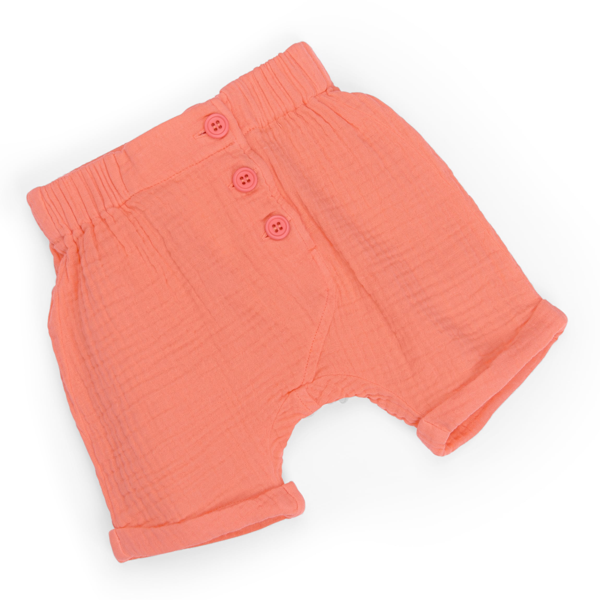 Coral Cotton Muslin Shorts, Louis