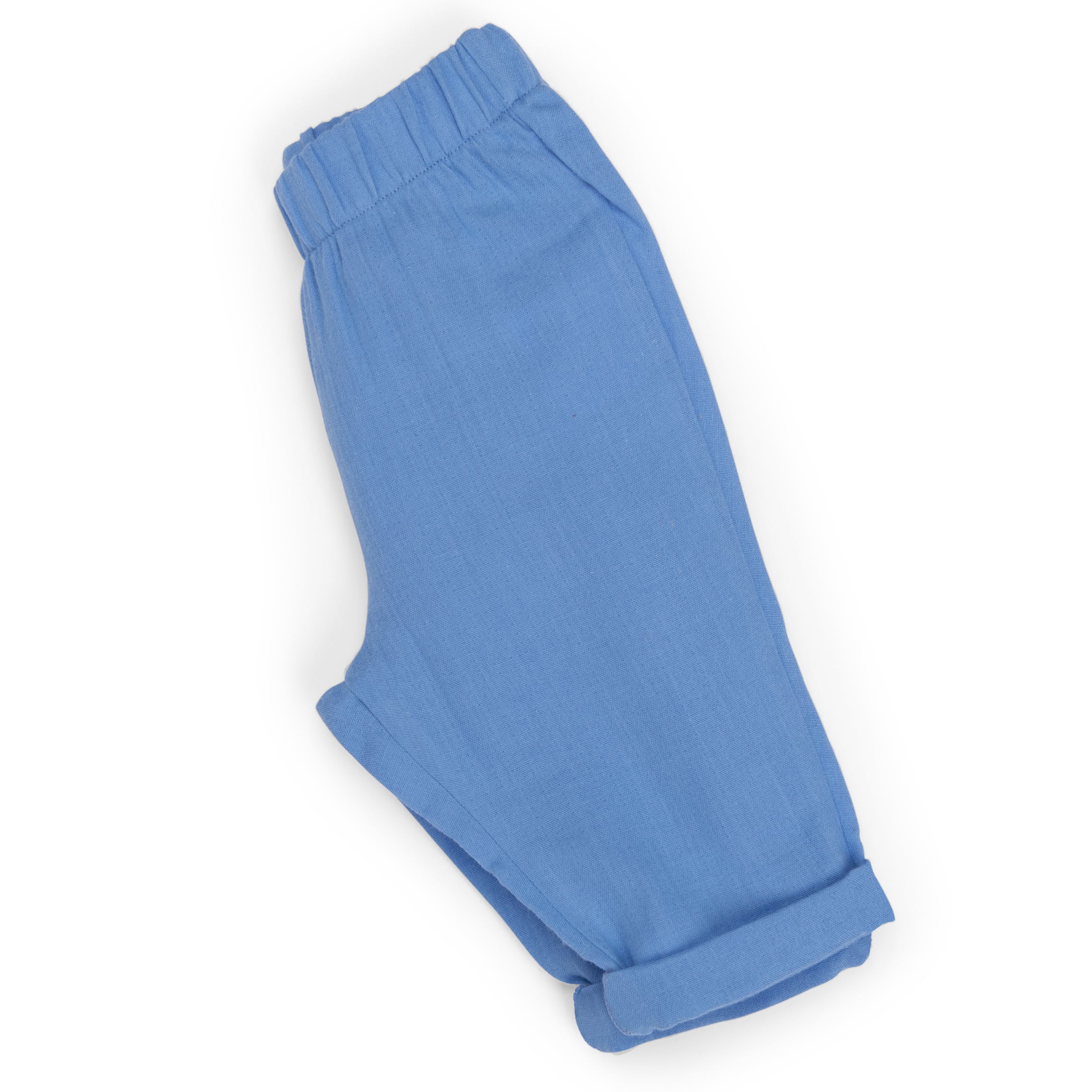 Blue cotton muslin trousers, Livio
