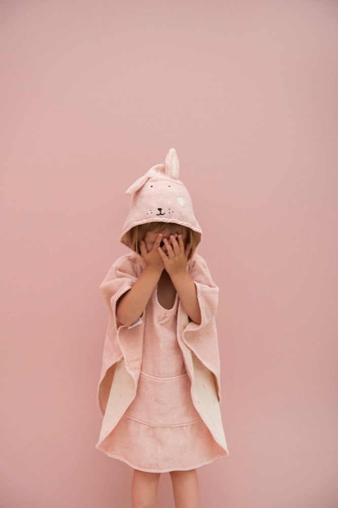 Poncho in organic cotton, Rabbit