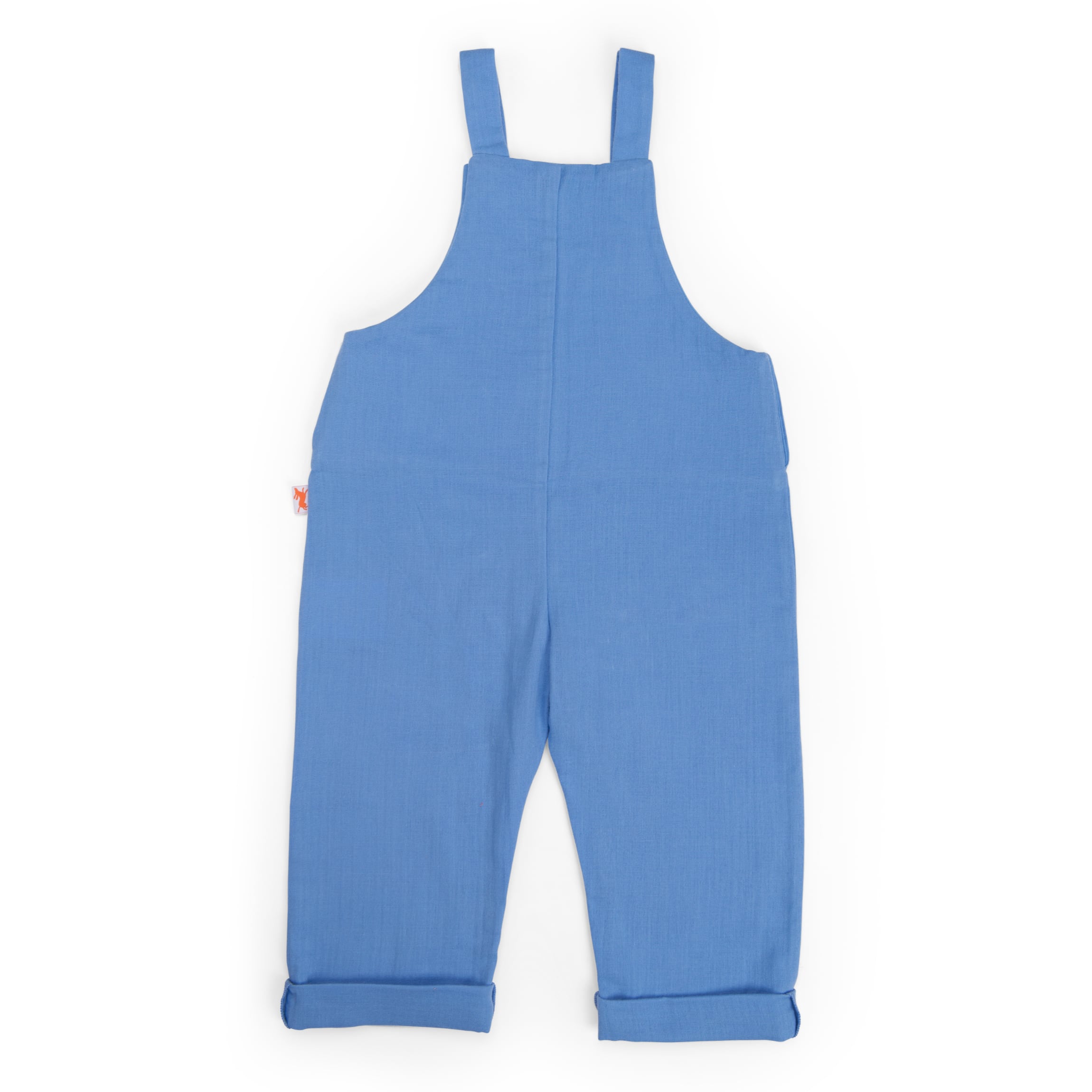 Blue cotton muslin overalls, Leandre