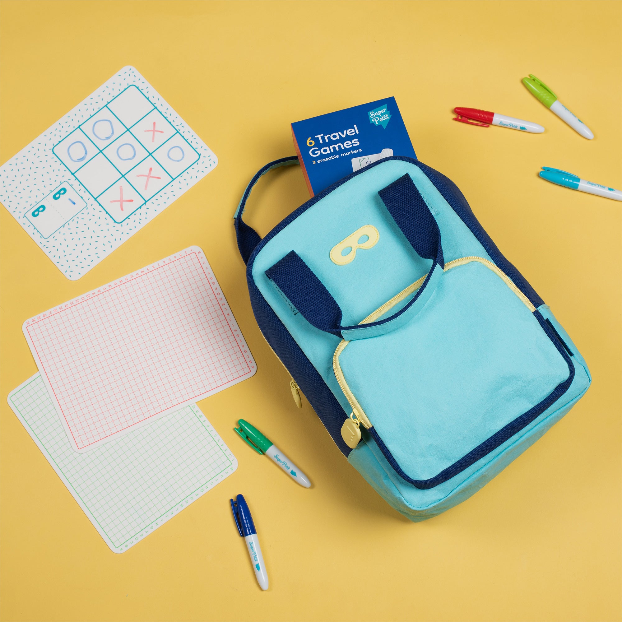 Ultra-light washable paper backpack, Turquoise