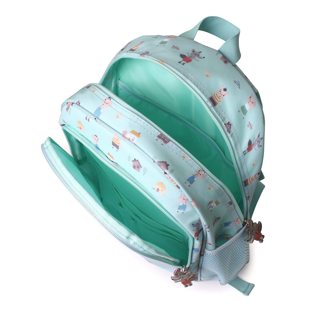 Backpack A4 water-resistant, Three little pigs